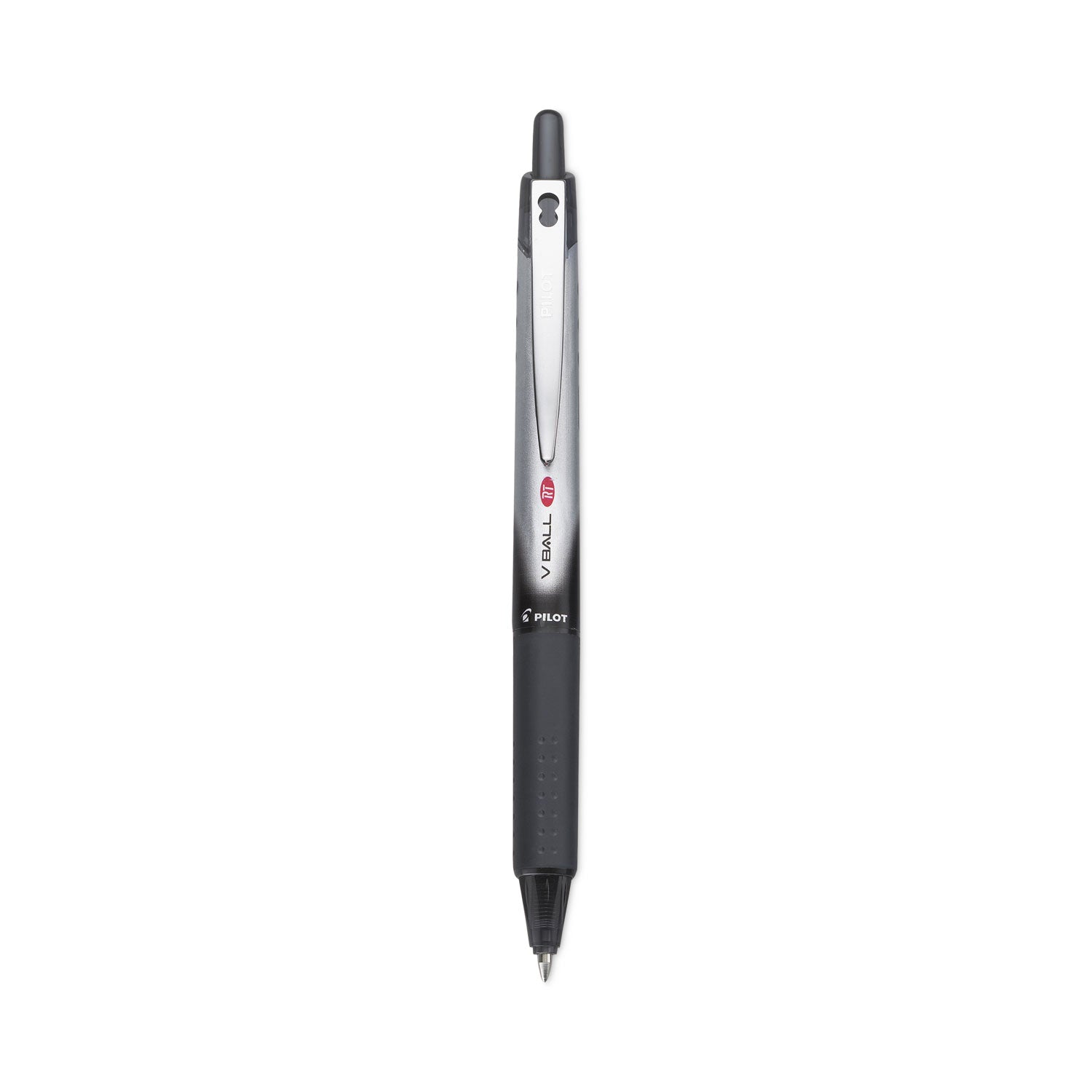 vball-rt-liquid-ink-roller-ball-pen-retractable-fine-07-mm-black-ink-black-white-barrel_pil26206 - 1