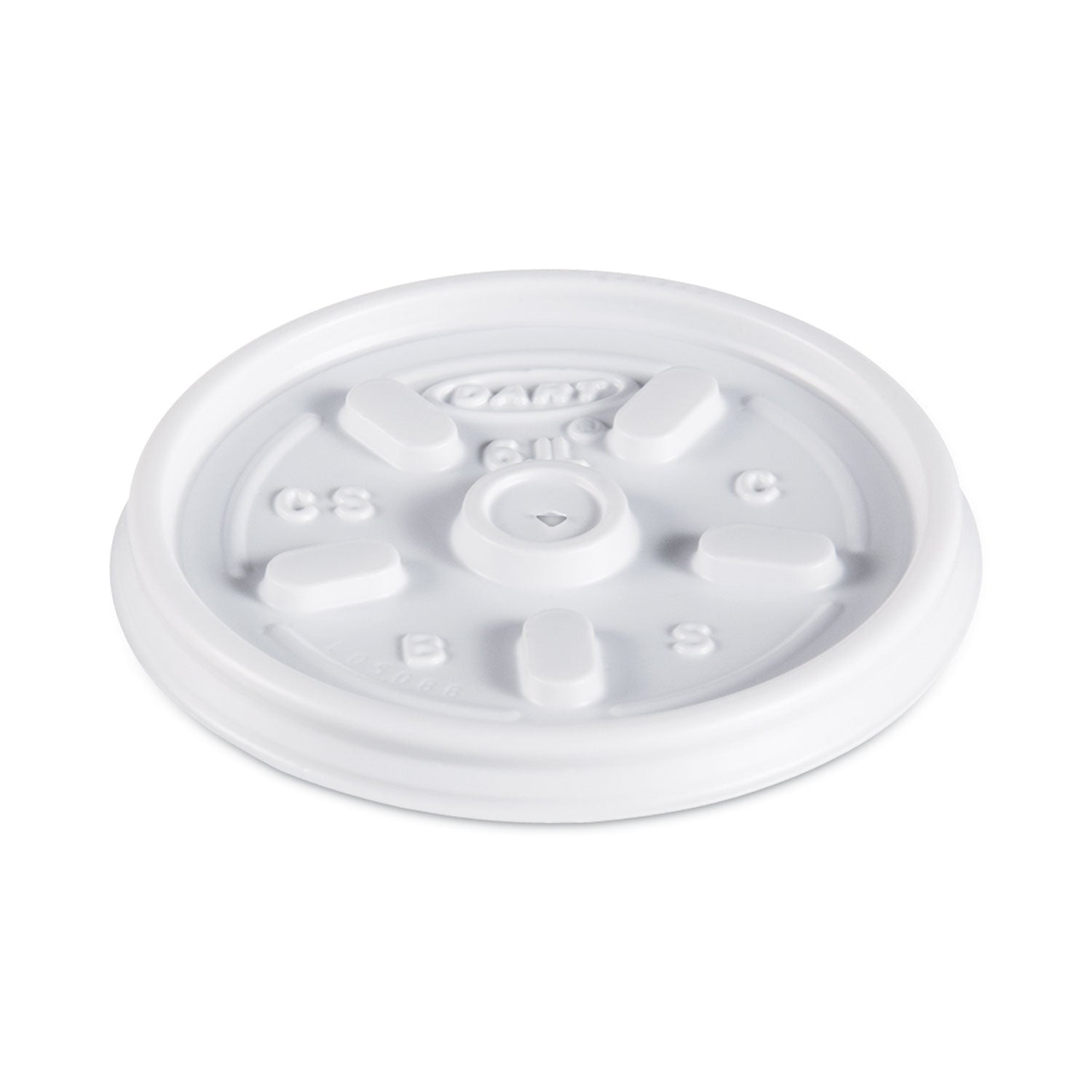 Plastic Lids for Foam Containers, Vented, Fits 3.5-6 oz, White, 100/Pack, 10 Packs/Carton -