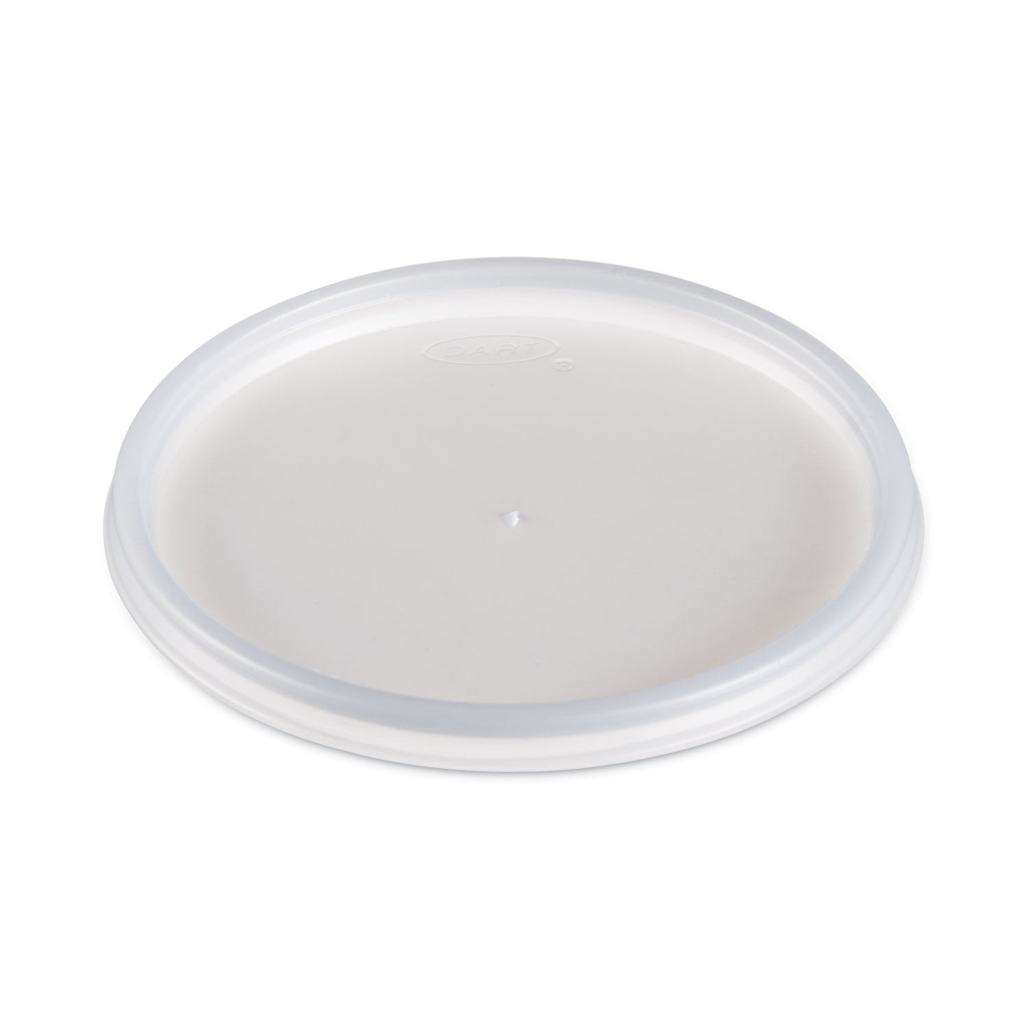 Plastic Lids for Foam Cups, Bowls and Containers, Flat, Vented, Fits 6-32 oz, Translucent, 100/Pack, 10 Packs/Carton -