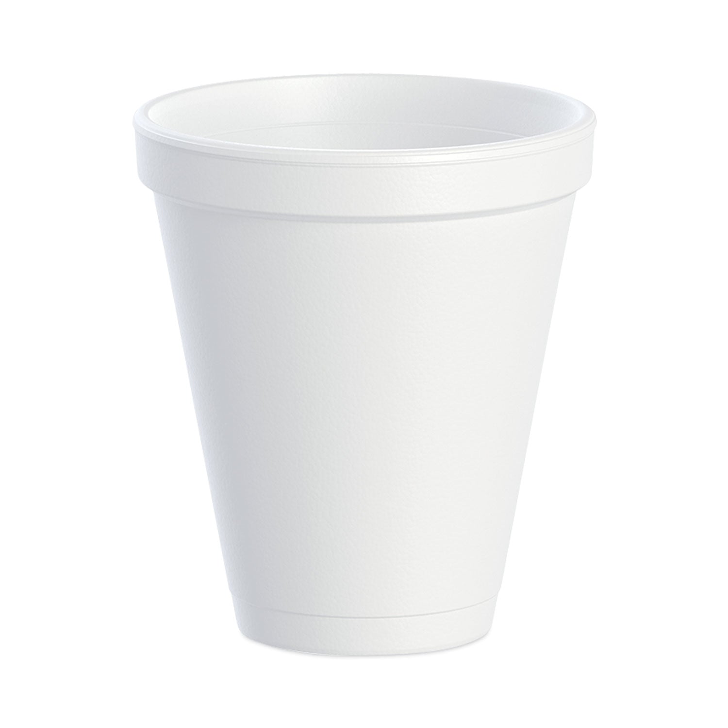 Foam Drink Cups, 12 oz, Squat, White, 1,000/Carton -