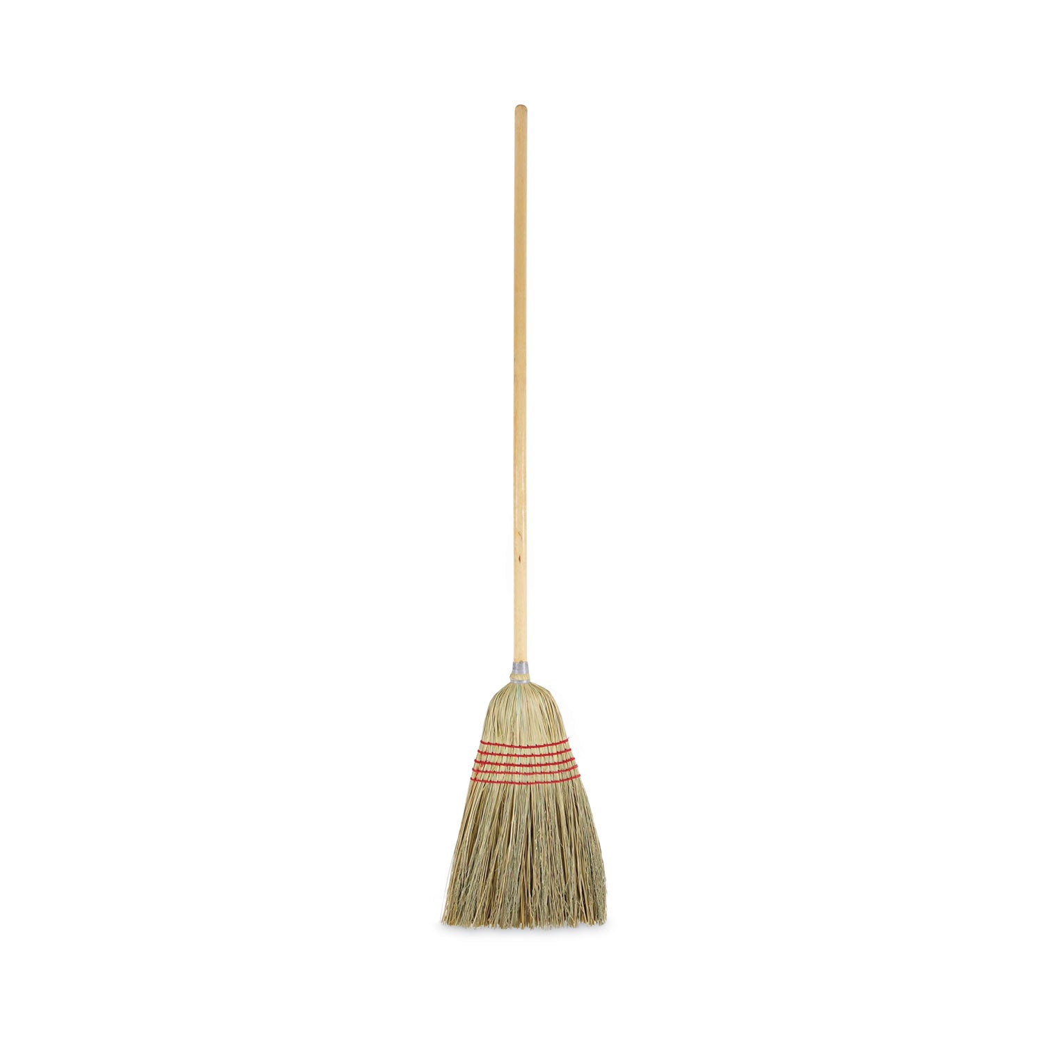Parlor Broom, Yucca/Corn Fiber Bristles, 55.5" Overall Length, Natural -