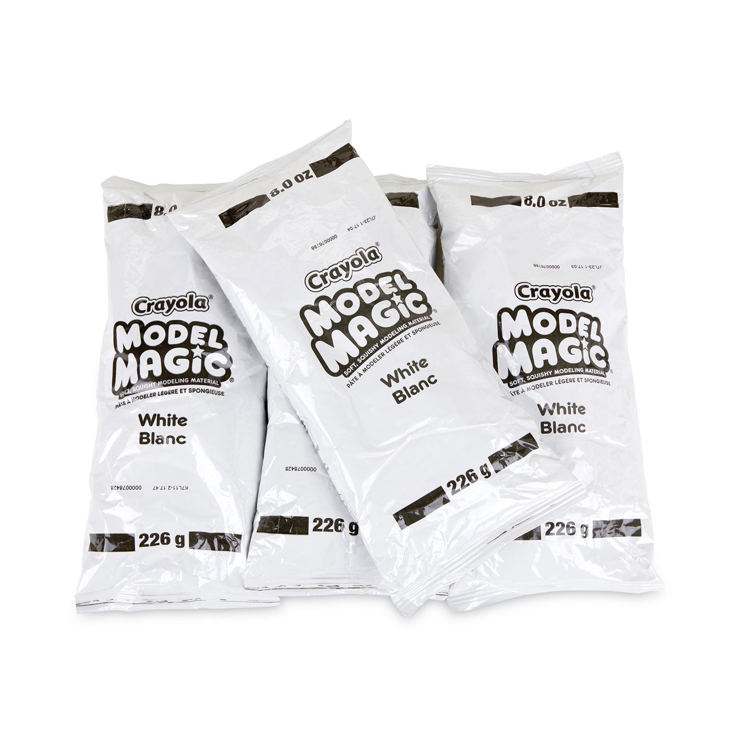 Model Magic Modeling Compound, 8 oz Packs, 4 Packs, White, 2 lbs -