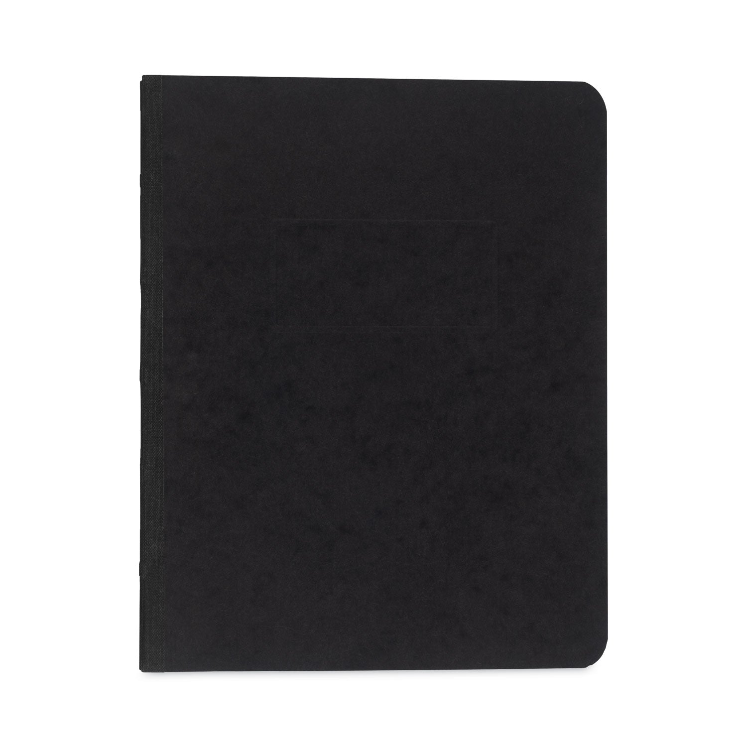 Pressboard Report Cover with Tyvek Reinforced Hinge, Two-Piece Prong Fastener, 3" Capacity, 8.5 x 11, Black/Black -