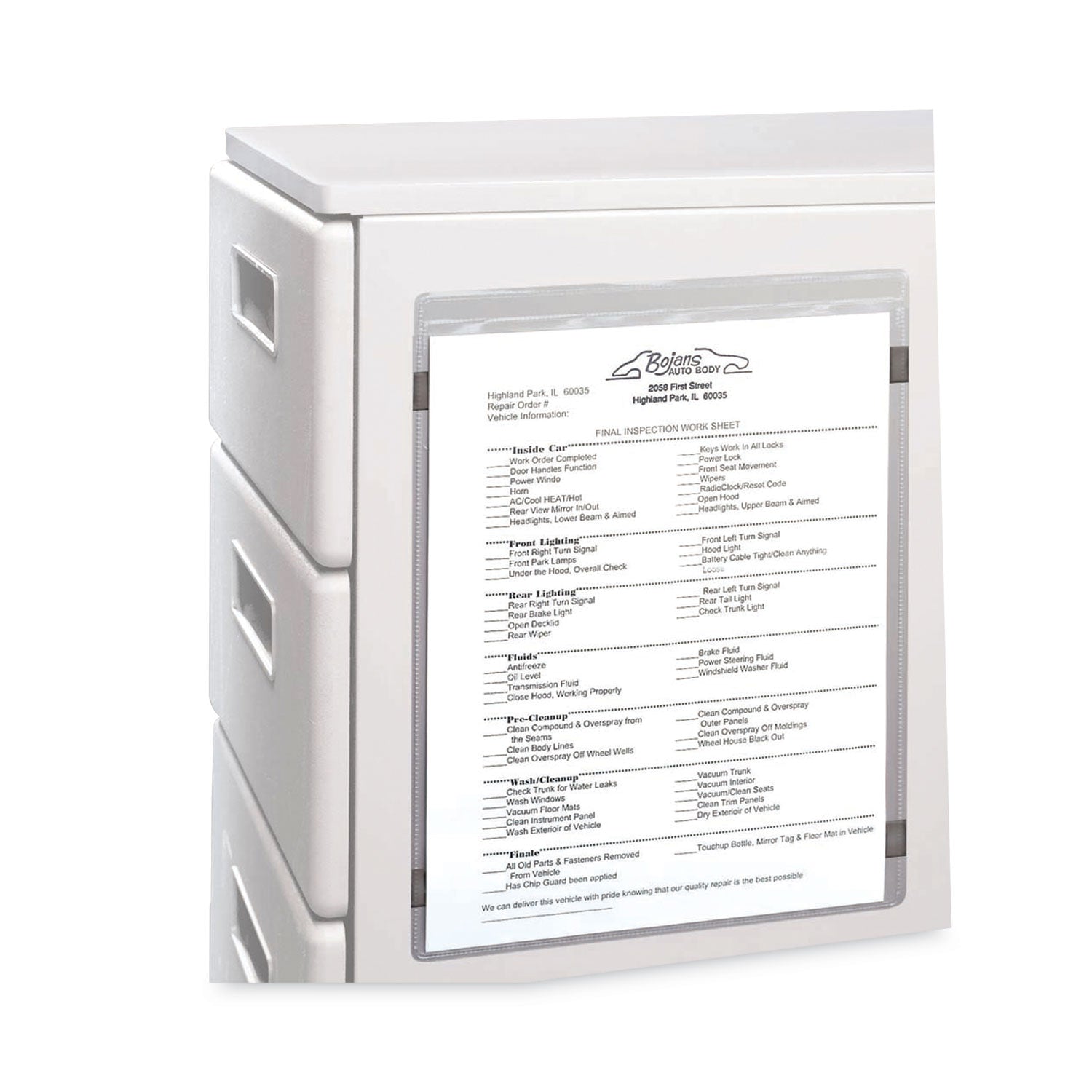 Magnetic Shop Ticket Holders, Super Heavyweight, 15 Sheets, 8.5 x 11, 15/Box -