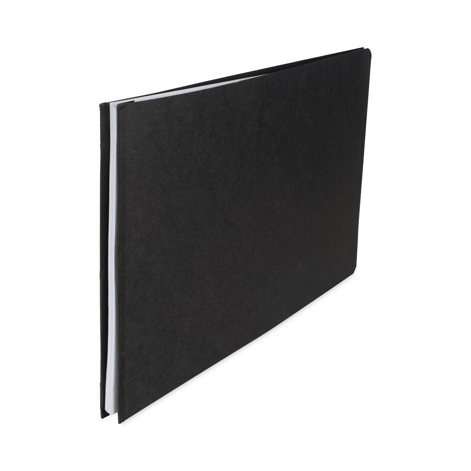Pressboard Report Cover with Tyvek Reinforced Hinge, Two-Piece Prong Fastener, 3" Capacity, 11 x 17, Black/Black -