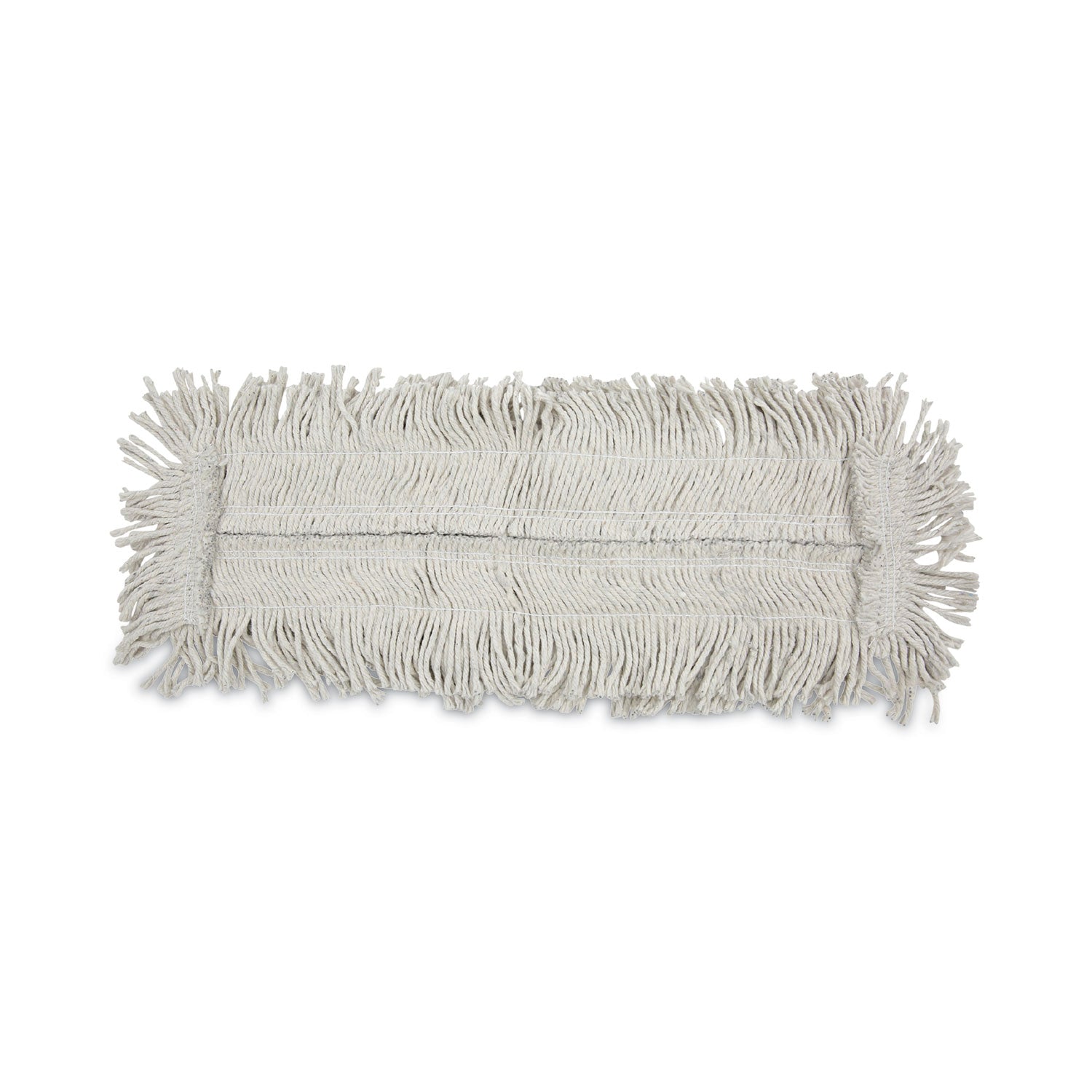 Disposable Cut End Dust Mop Head, Cotton/Synthetic, 24w x 5d, White -