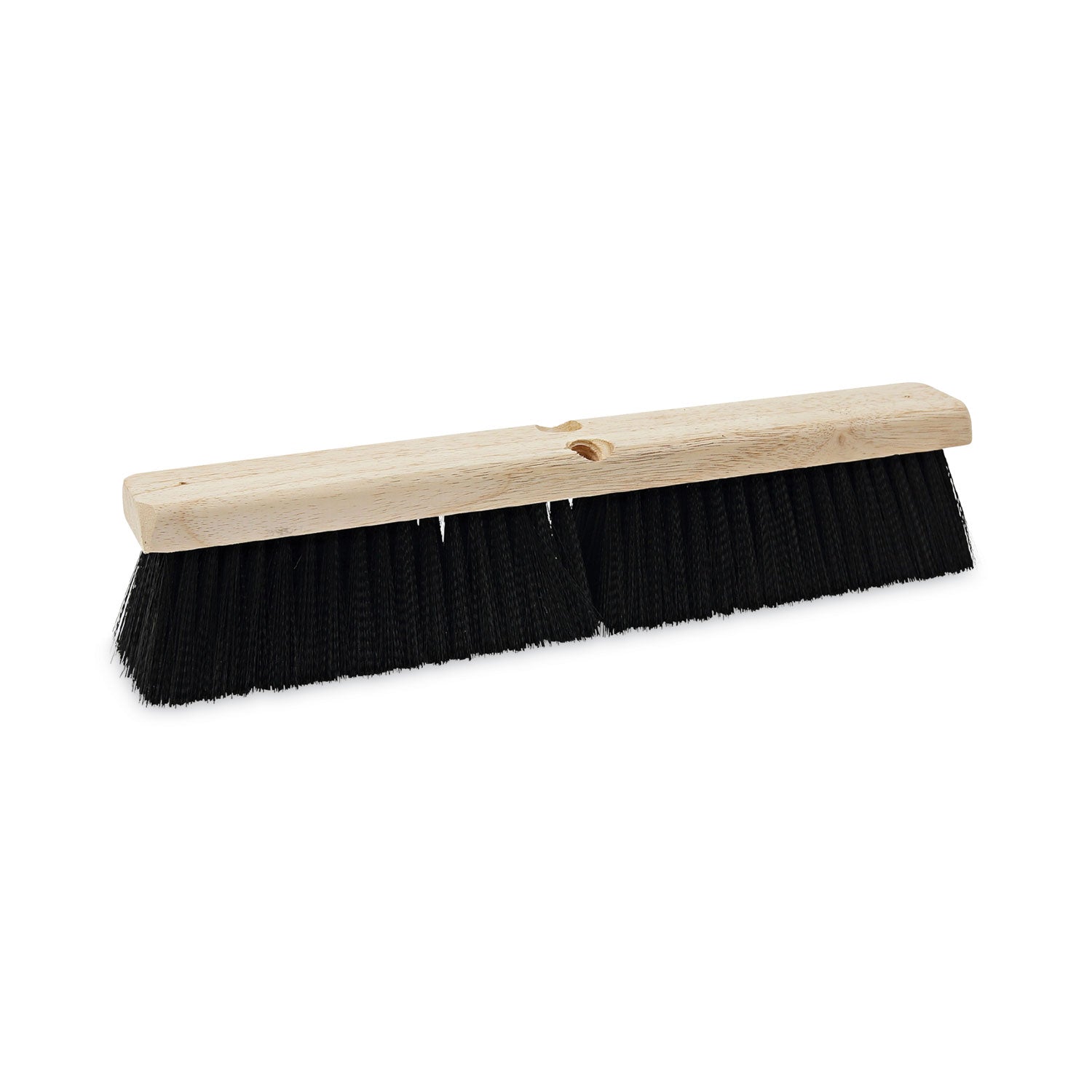 Floor Brush Head, 3" Black Medium Weight Polypropylene Bristles, 18" Brush -