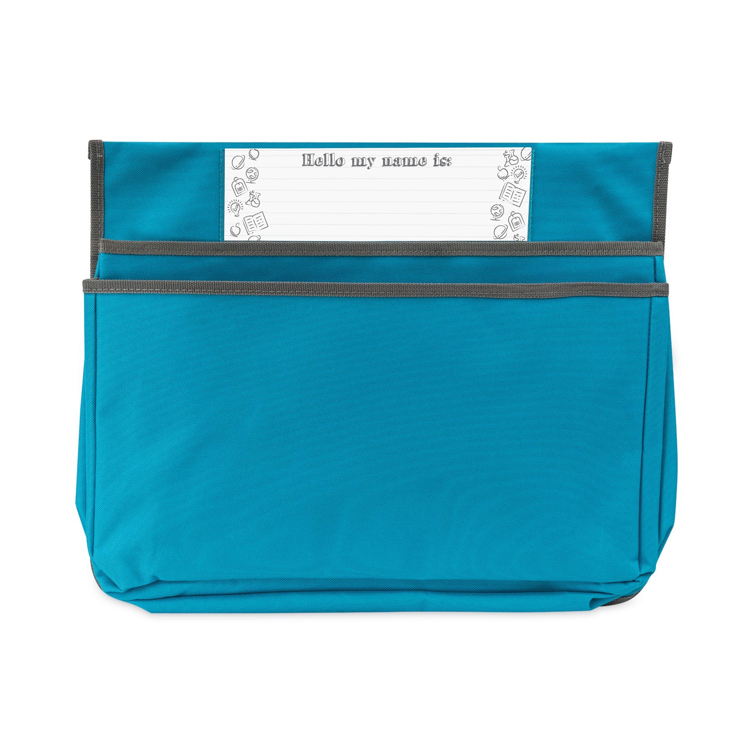 Chair Cubbies for Most Classroom Chair Styles, Medium, 16.37" x 13.5", Fabric/Vinyl, Seaside Blue - 2