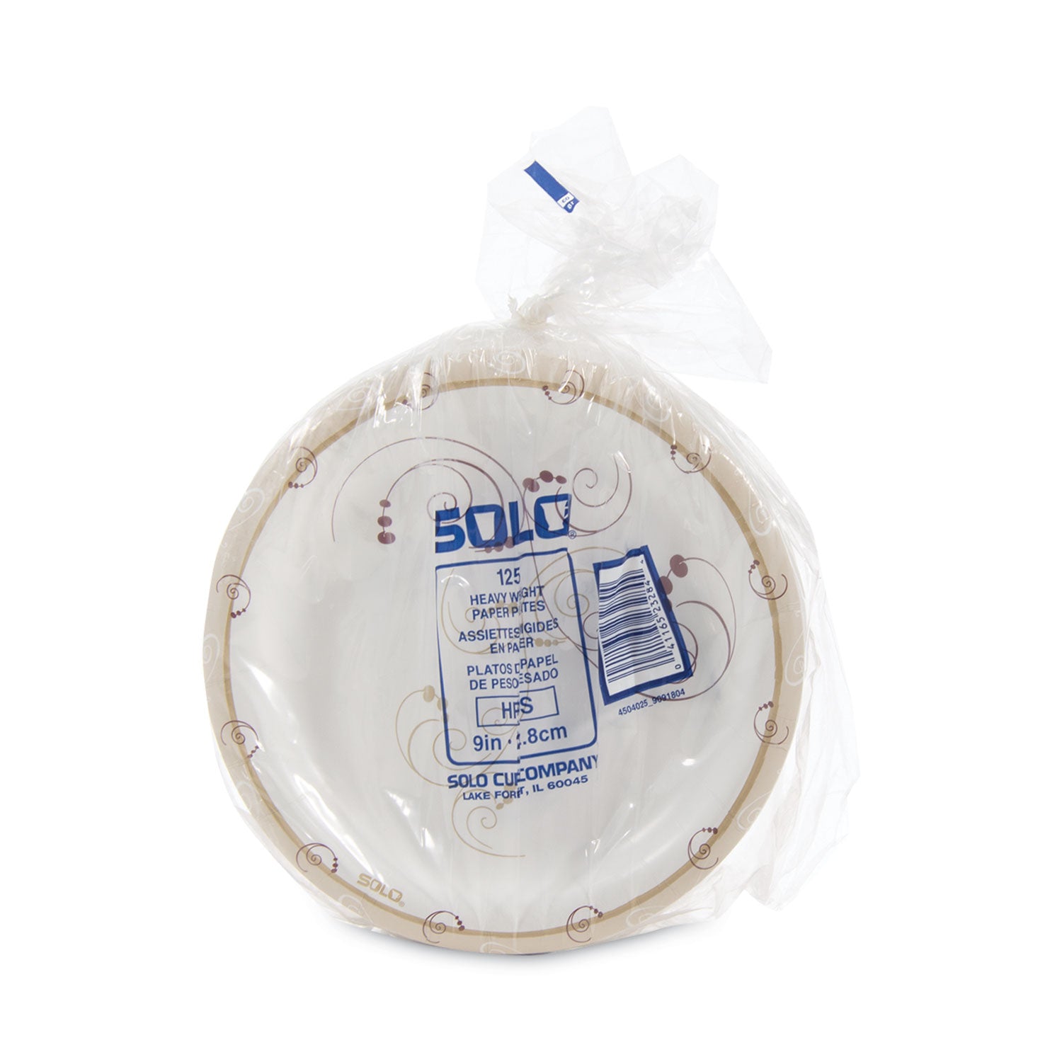 Symphony Paper Dinnerware, Heavyweight Plate, 9" dia, Tan, 125/Pack -