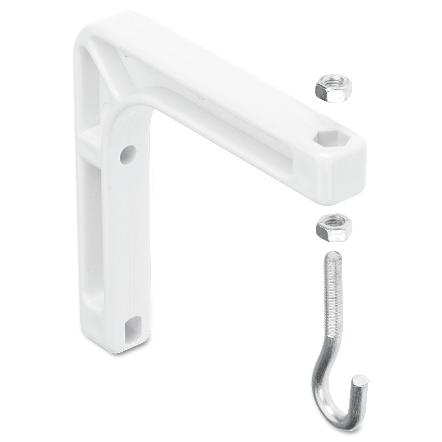 Wall Mount for Projection Screen, 6.75w x 1.25d x 7.5h, 2/Set, White -