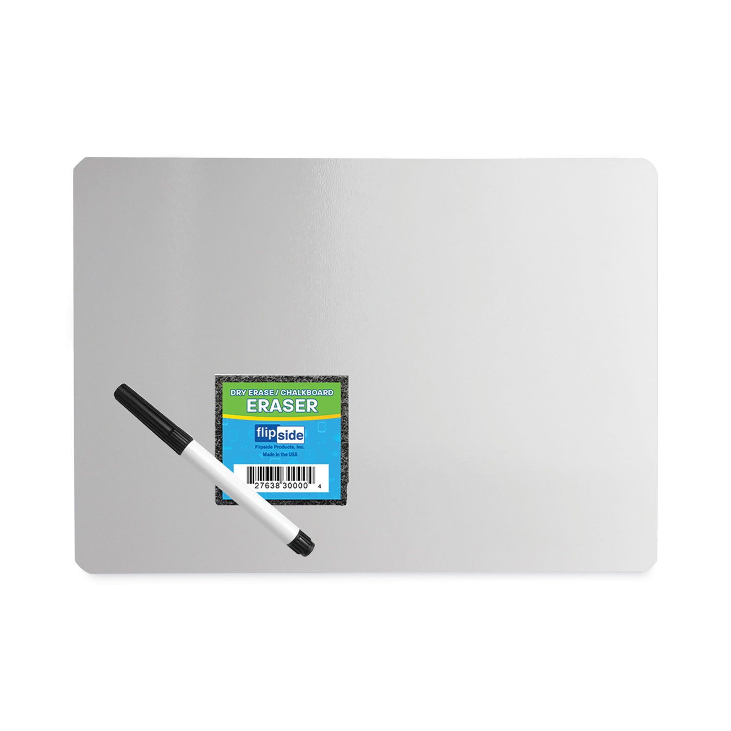Dry Erase Board Set with Black Markers, 12 x 9, White Surface, 12/Pack -