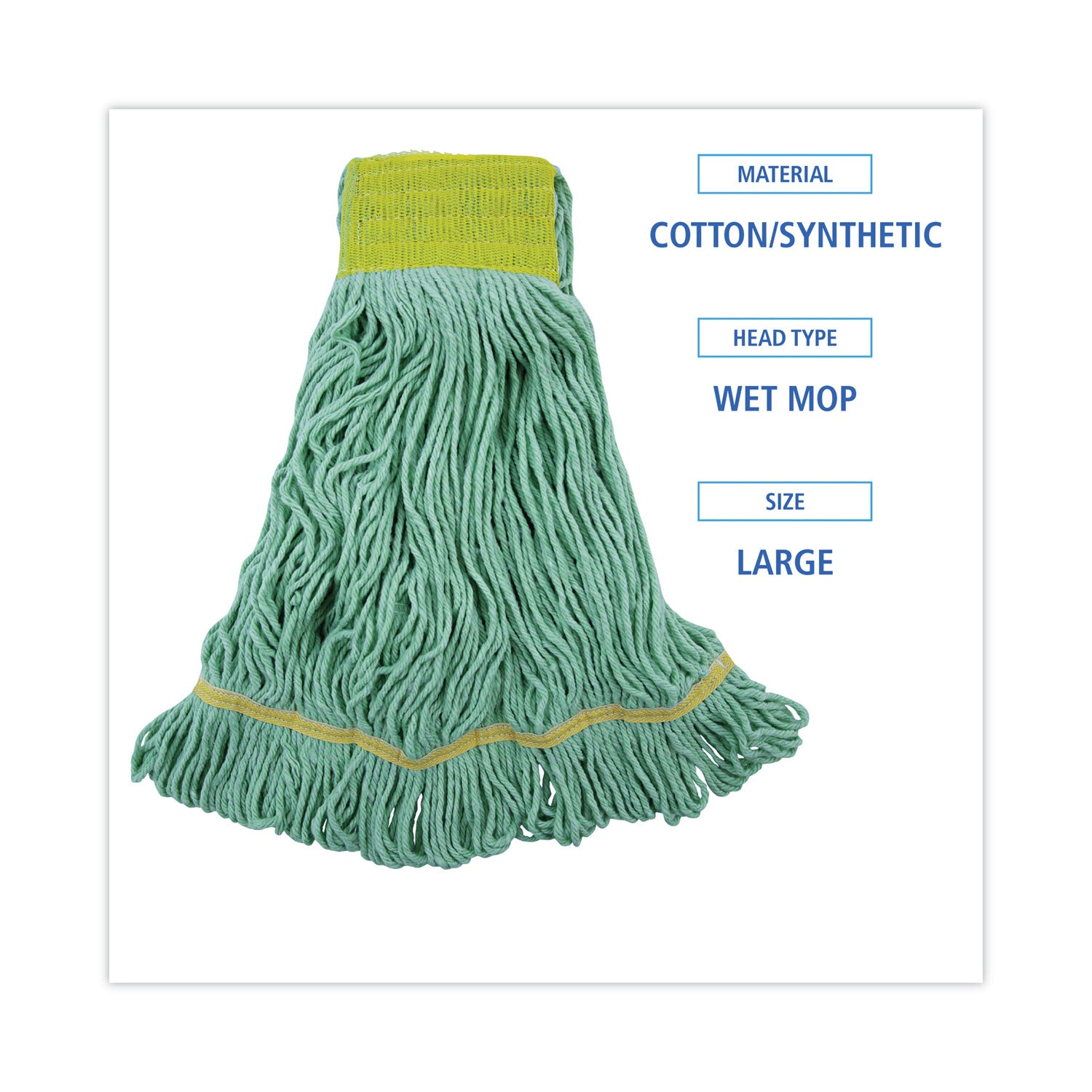 ecomop-looped-end-mop-head-recycled-fibers-large-size-green-12-carton_bwk1200lct - 2