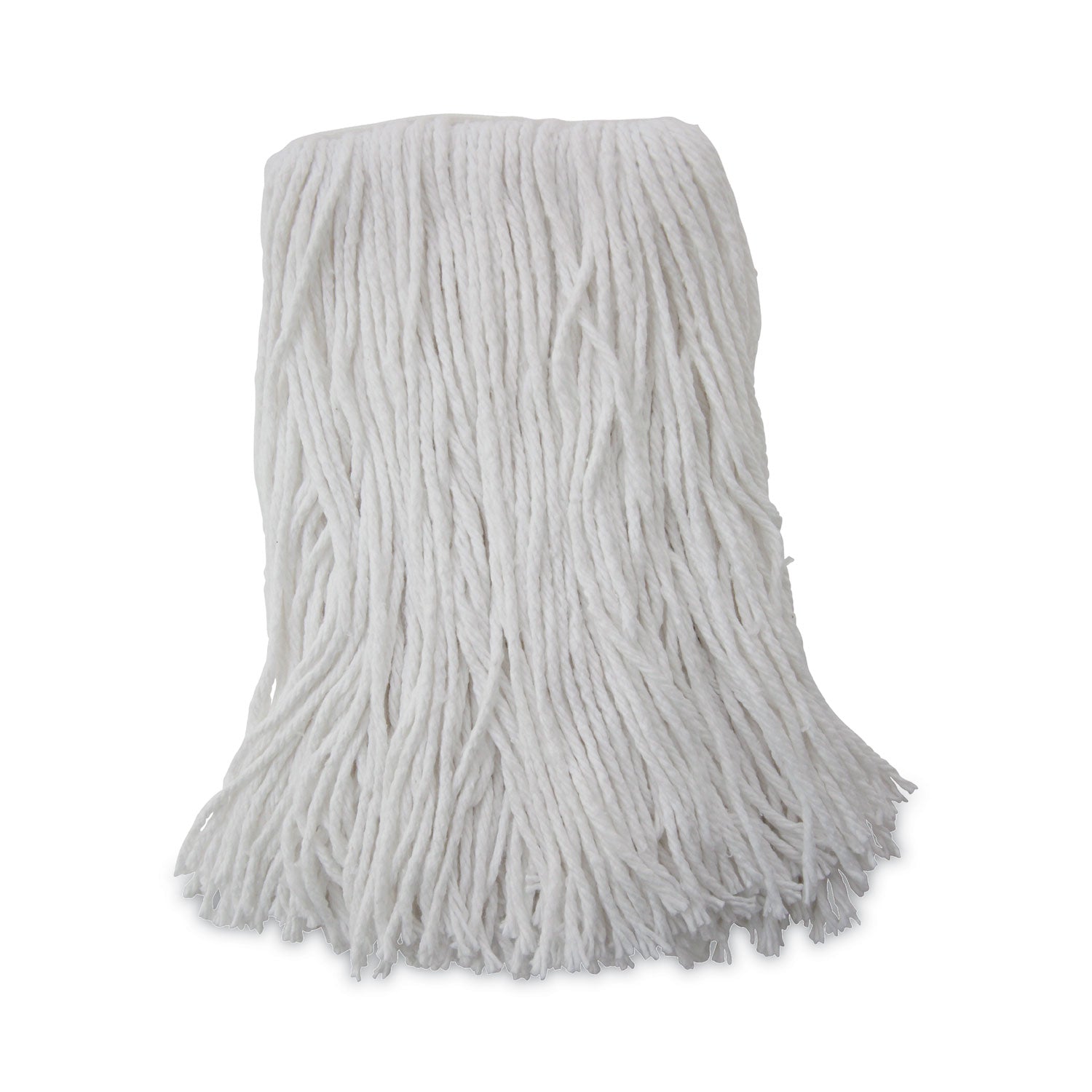 Mop Head, Value Standard Head, Rayon Fiber, Cut-End, Size No. 16, White, 12/Carton -