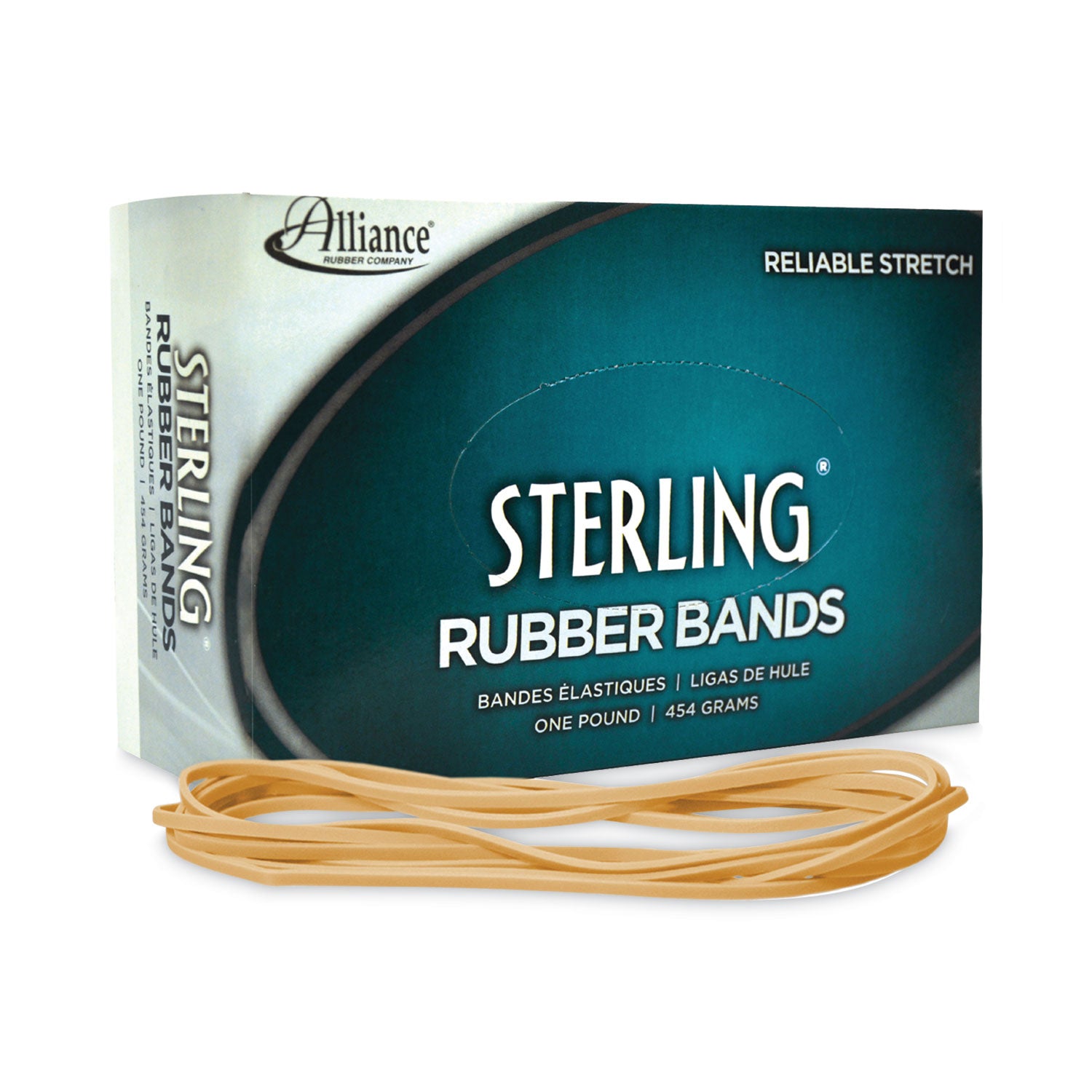 Sterling Rubber Bands, Size 117B, 0.06" Gauge, Crepe, 1 lb Box, 250/Box -