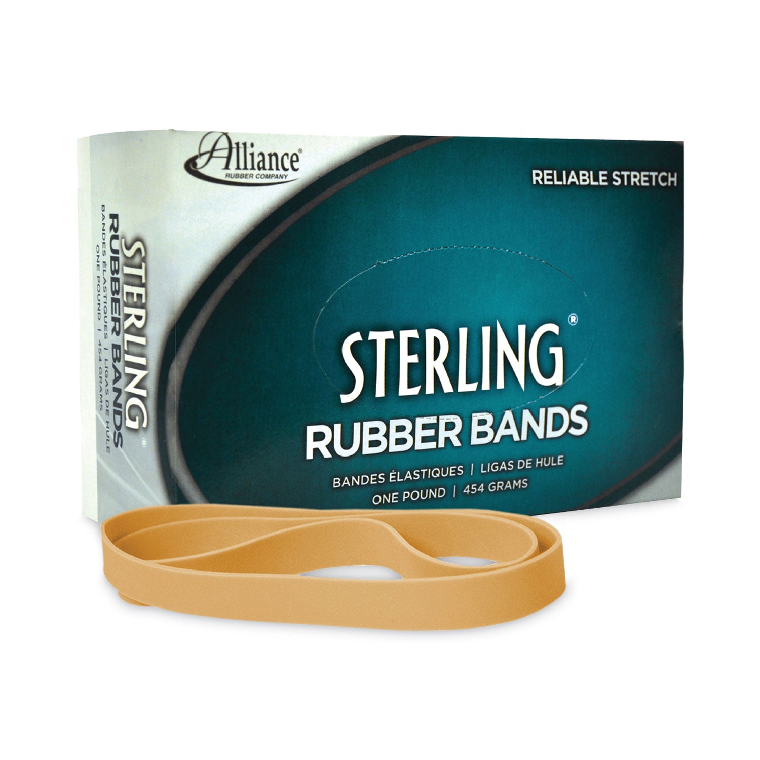 Sterling Rubber Bands, Size 105, 0.05" Gauge, Crepe, 1 lb Box, 70/Box -