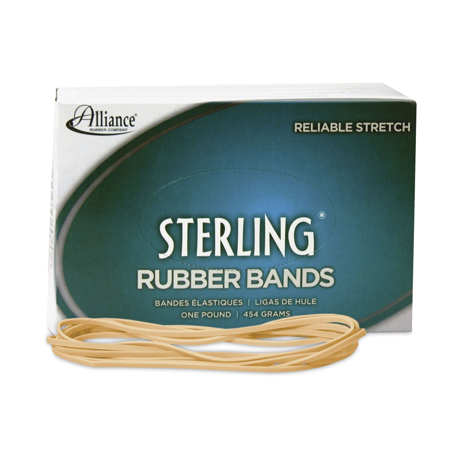 Sterling Rubber Bands, Size 117B, 0.06" Gauge, Crepe, 1 lb Box, 250/Box -