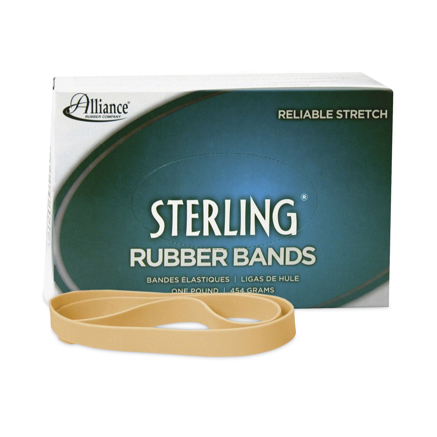 Sterling Rubber Bands, Size 105, 0.05" Gauge, Crepe, 1 lb Box, 70/Box -