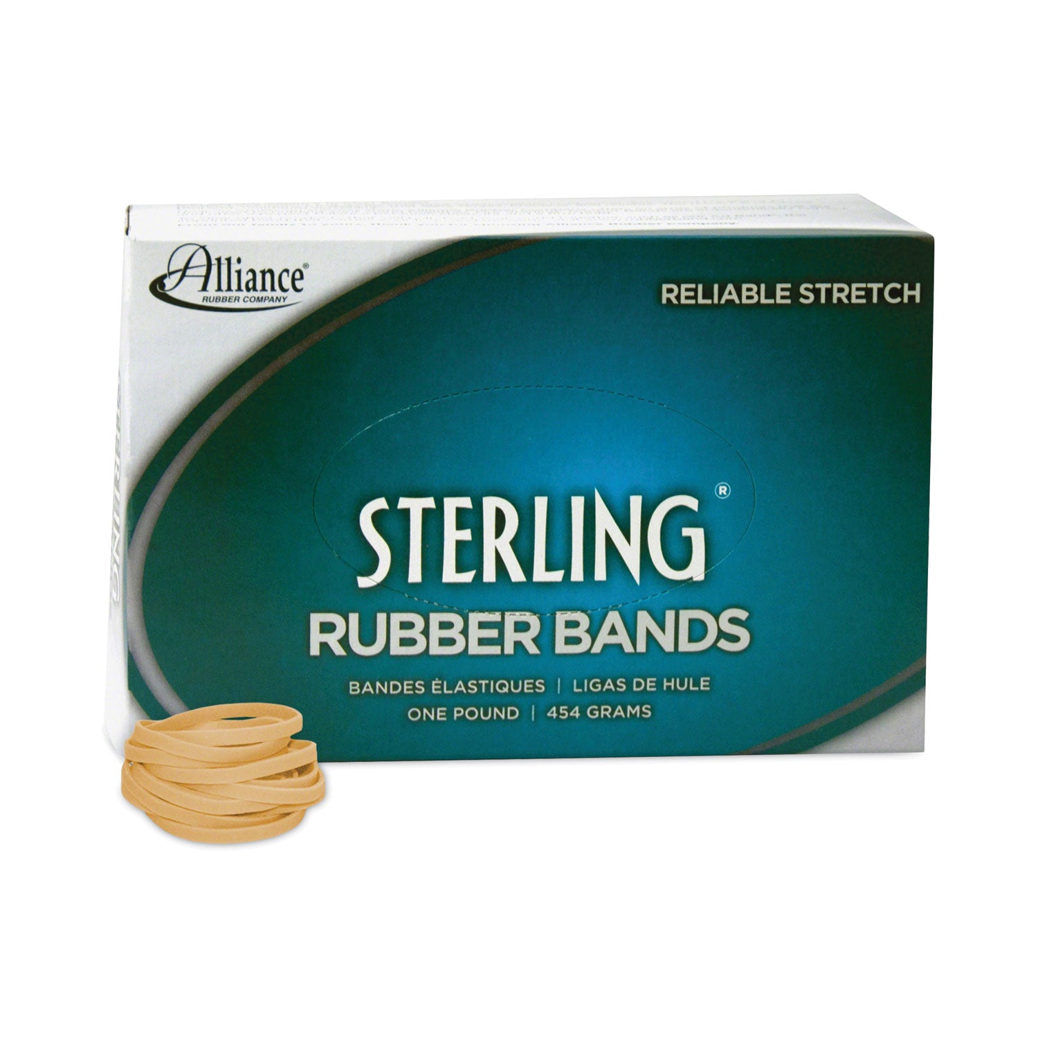 Sterling Rubber Bands, Size 30, 0.03" Gauge, Crepe, 1 lb Box, 1,500/Box -