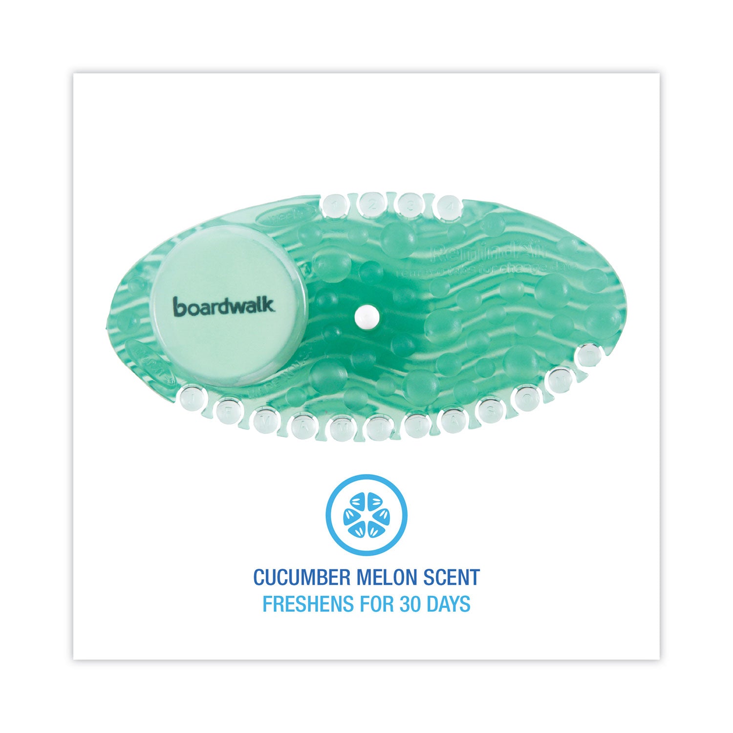 Curve Air Freshener, Cucumber Melon, Solid, Green, 10/Box -