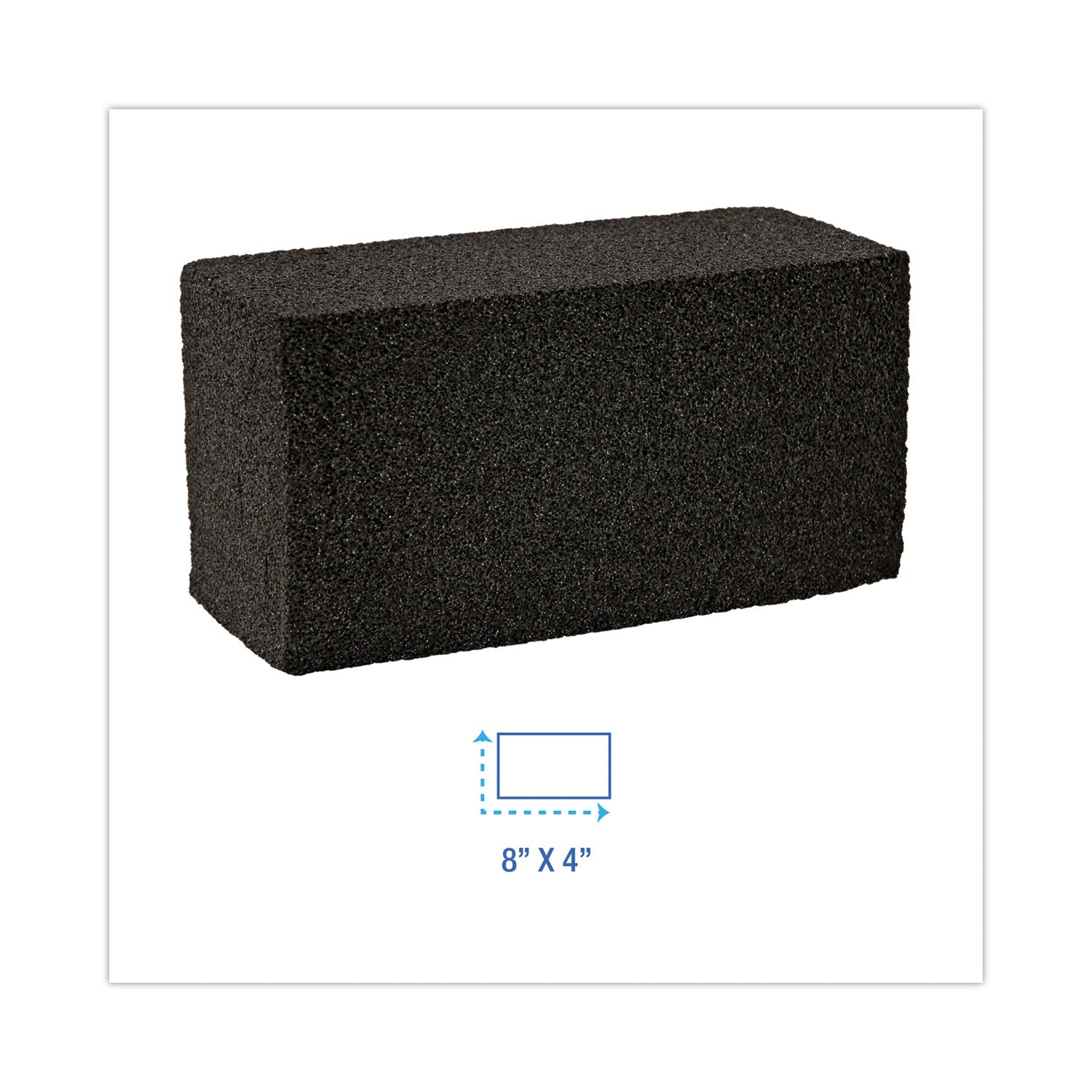 Grill Brick, 8 x 4, Black, 12/Carton -
