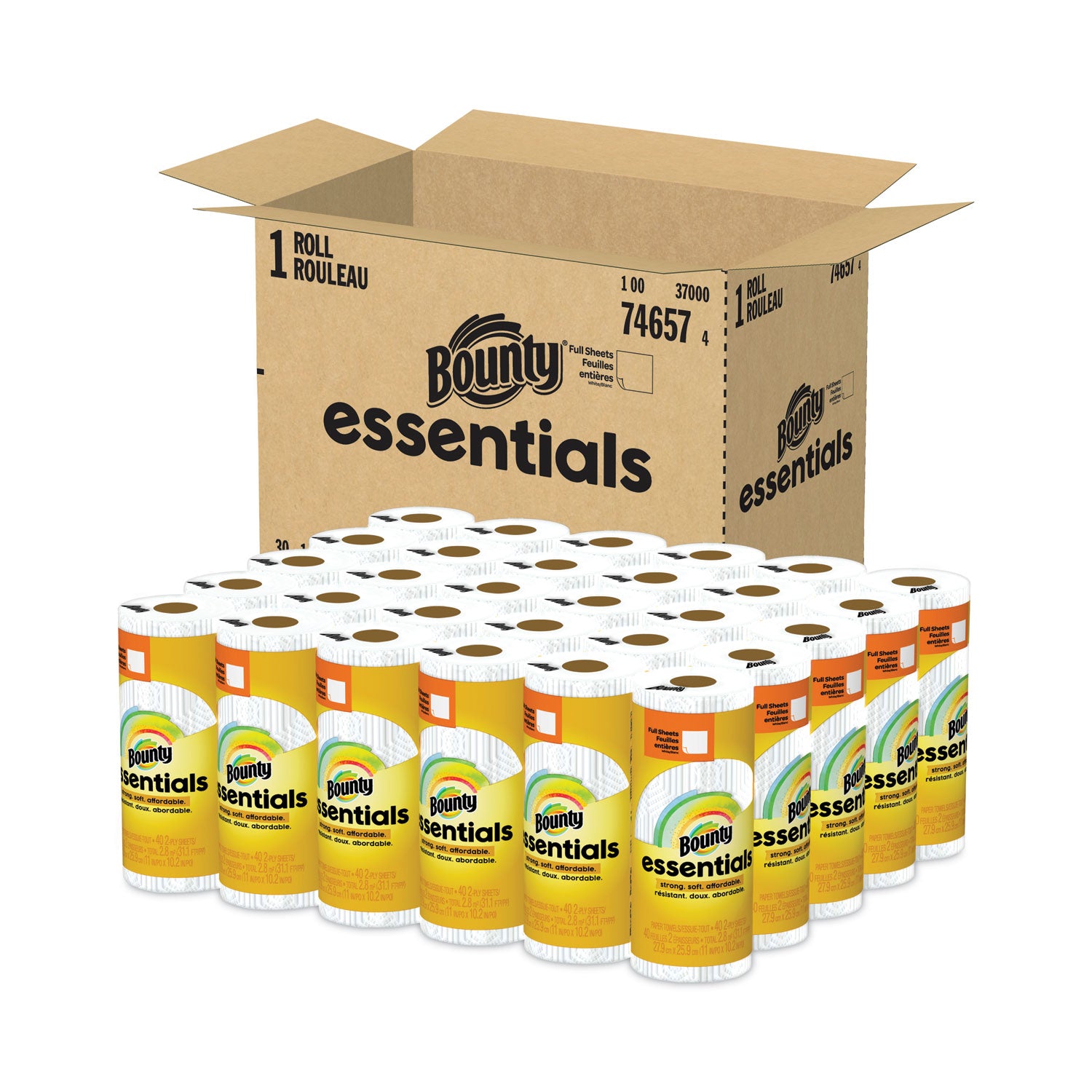 essentials-kitchen-roll-paper-towels-2-ply-11-x-102-40-sheets-roll-30-rolls-carton_pgc74657 - 1