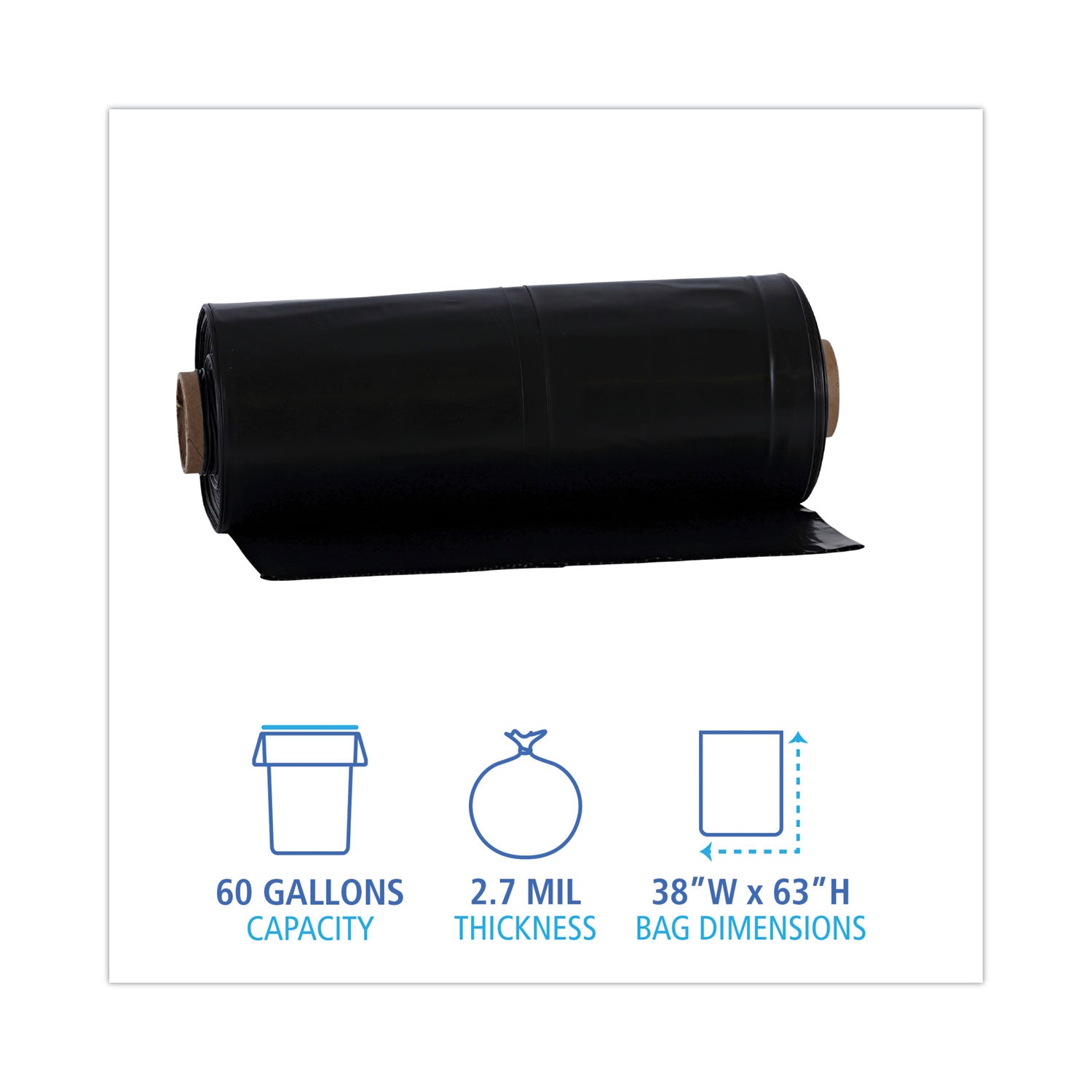 industrial-drum-liners-rolls-60-gal-27-mil-38-x-63-black-1-roll-of-50-bags_bwkd38634bn - 2