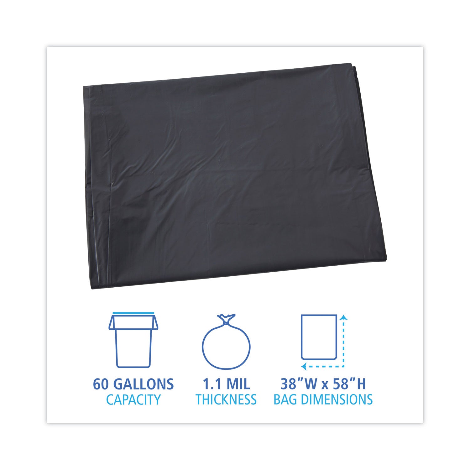 linear-low-density-industrial-can-liners-60-gal-11-mil-38-x-58-gray-100-carton_bwk3858grey - 2