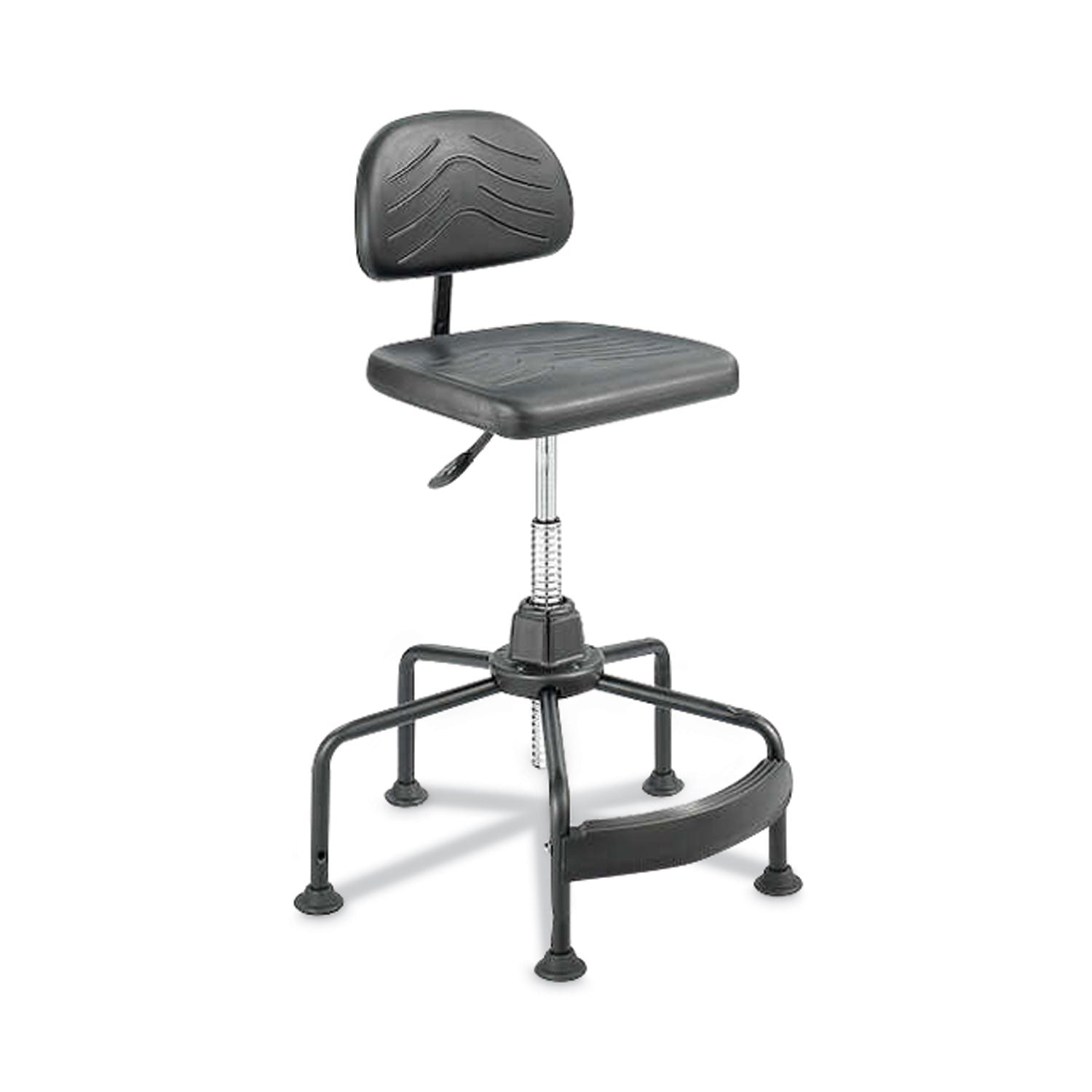 Task Master Economy Industrial Chair, Supports Up to 250 lb, 17" to 35" Seat Height, Black -