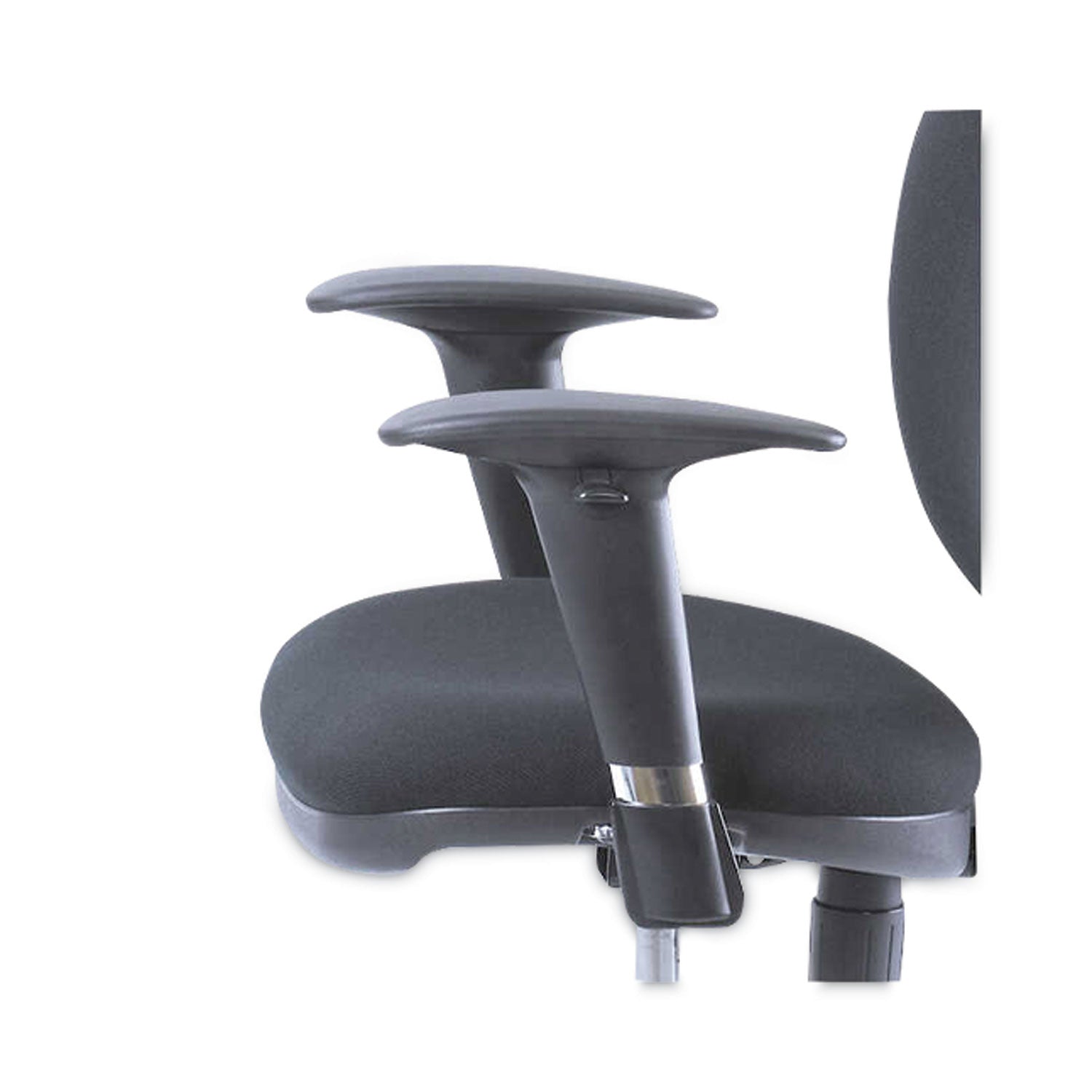 Metro Collection Extended-Height Chair, Supports Up to 250 lb, 23" to 33" Seat Height, Black Seat/Back, Chrome Base -