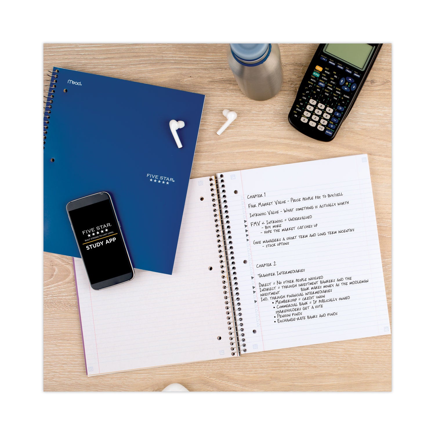Wirebound Notebook with Two Pockets, 1-Subject, Medium/College Rule, Randomly Assorted Cover Color, (100) 11 x 8.5 Sheets -