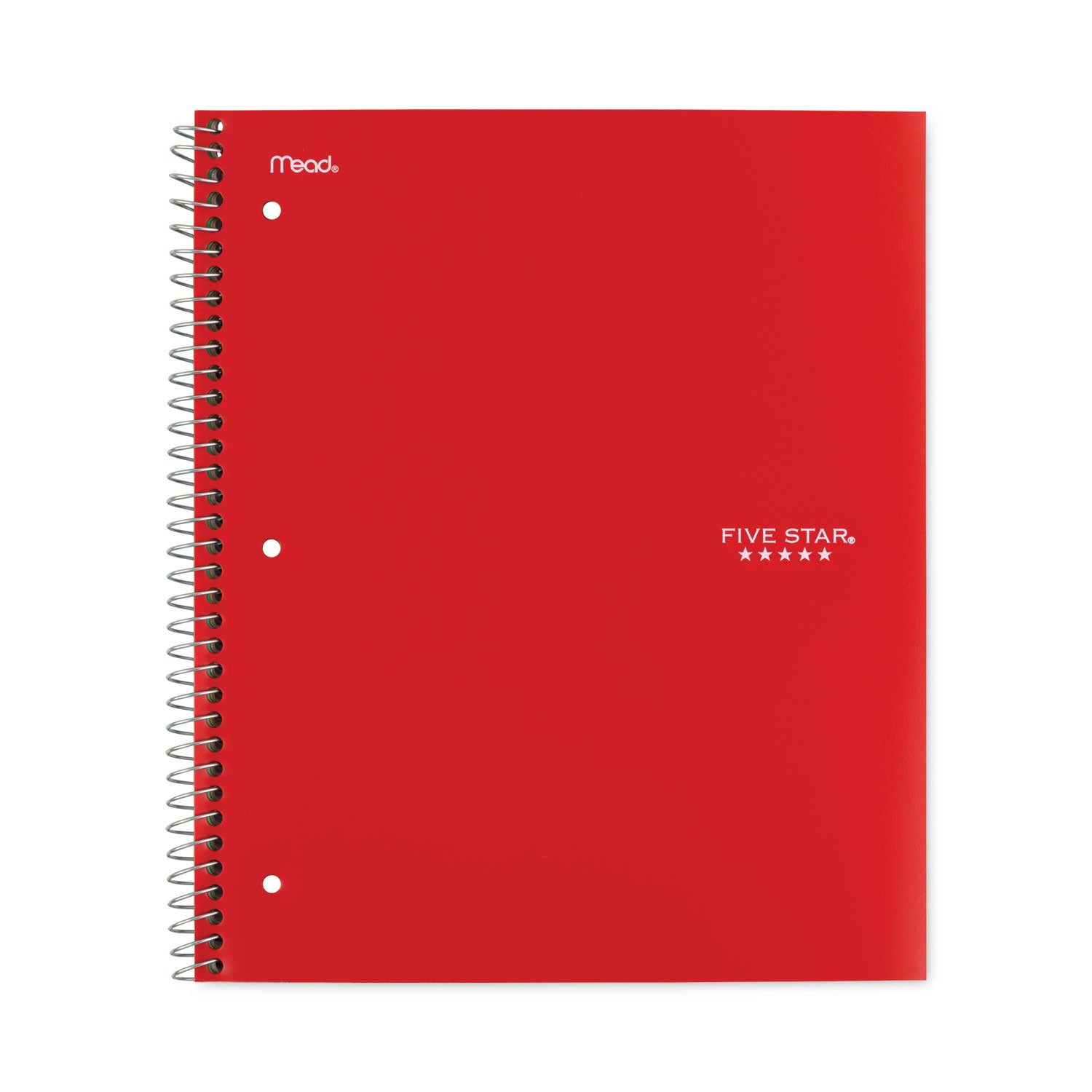 Wirebound Notebook with Eight Pockets, 5-Subject, Medium/College Rule, Randomly Assorted Cover Color, (200) 11 x 8.5 Sheets -