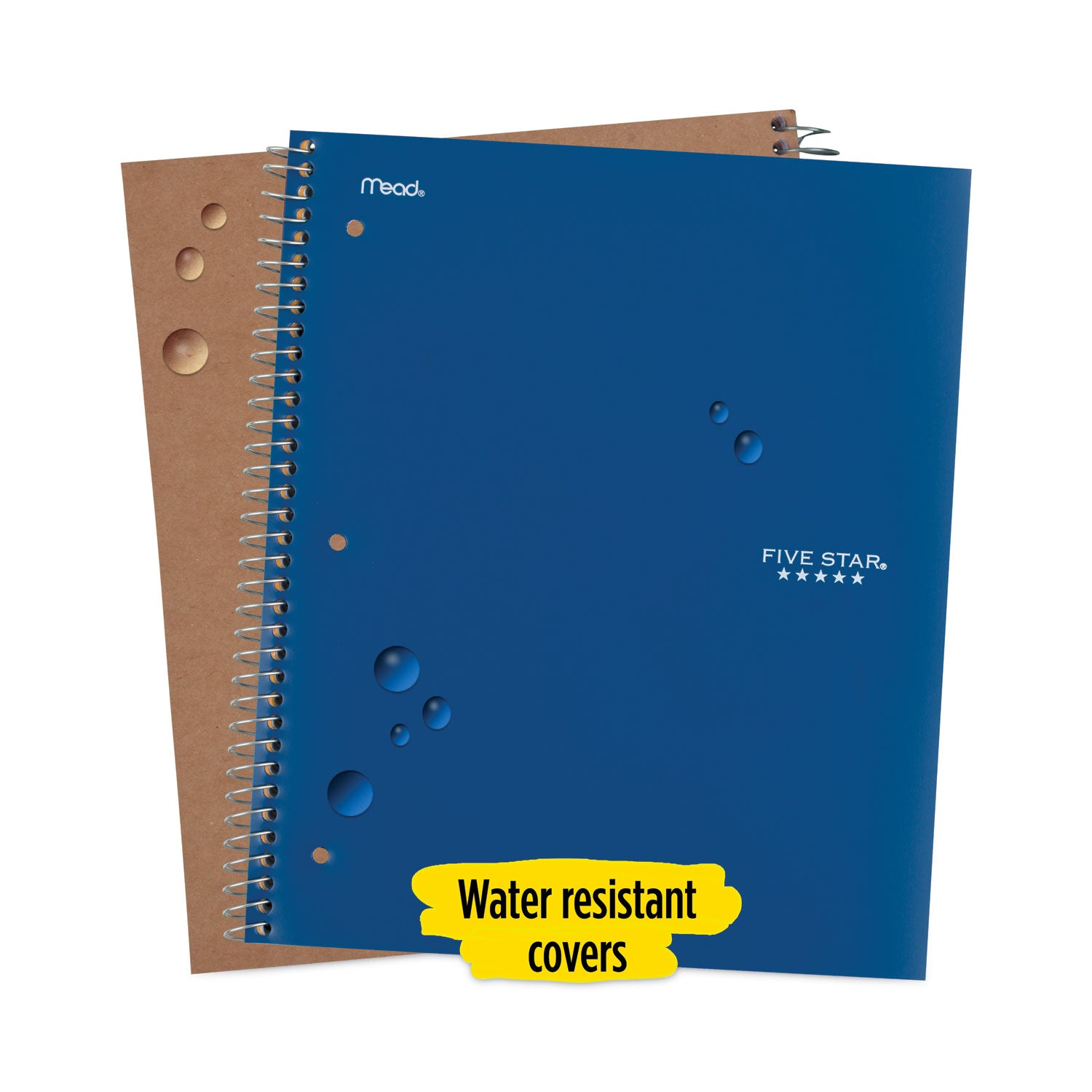 Wirebound Notebook with Two Pockets, 1-Subject, Medium/College Rule, Randomly Assorted Cover Color, (100) 11 x 8.5 Sheets -