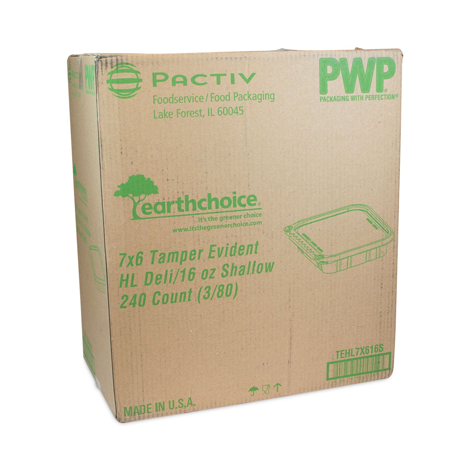 earthchoice-tamper-evident-recycled-hinged-lid-deli-container-16-oz-725-x-638-x-1-clear-plastic-240-carton_pcttehl7x616s - 2
