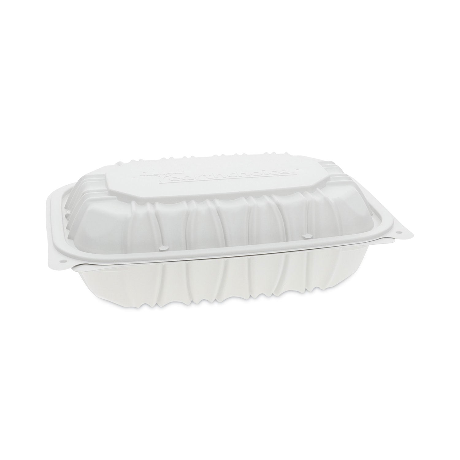 earthchoice-vented-microwavable-mfpp-hinged-lid-container-9-x-6-x-275-white-plastic-170-carton_pctycnw0207 - 1