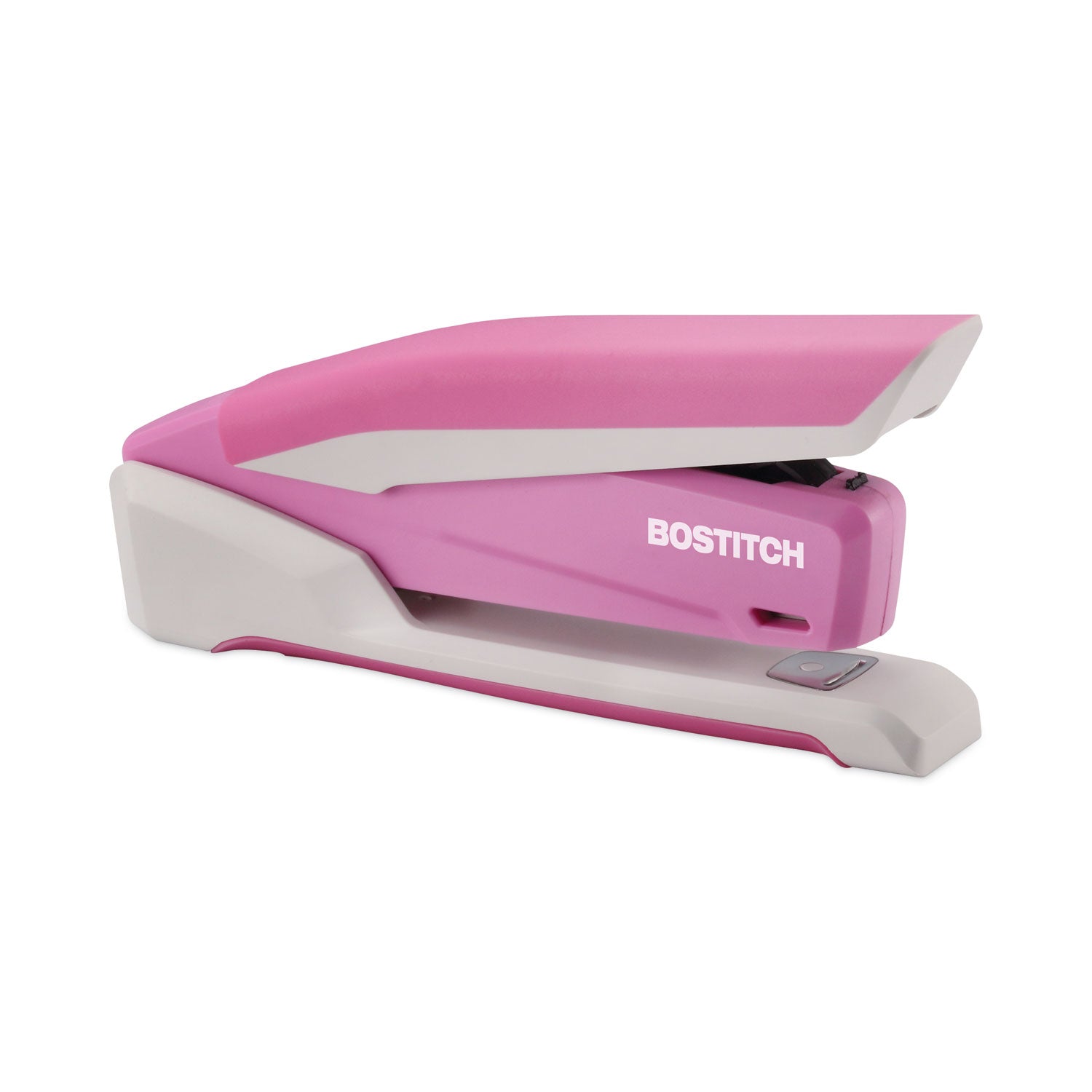 InCourage Spring-Powered Desktop Stapler with Antimicrobial Protection, 20-Sheet Capacity, Pink/Gray -