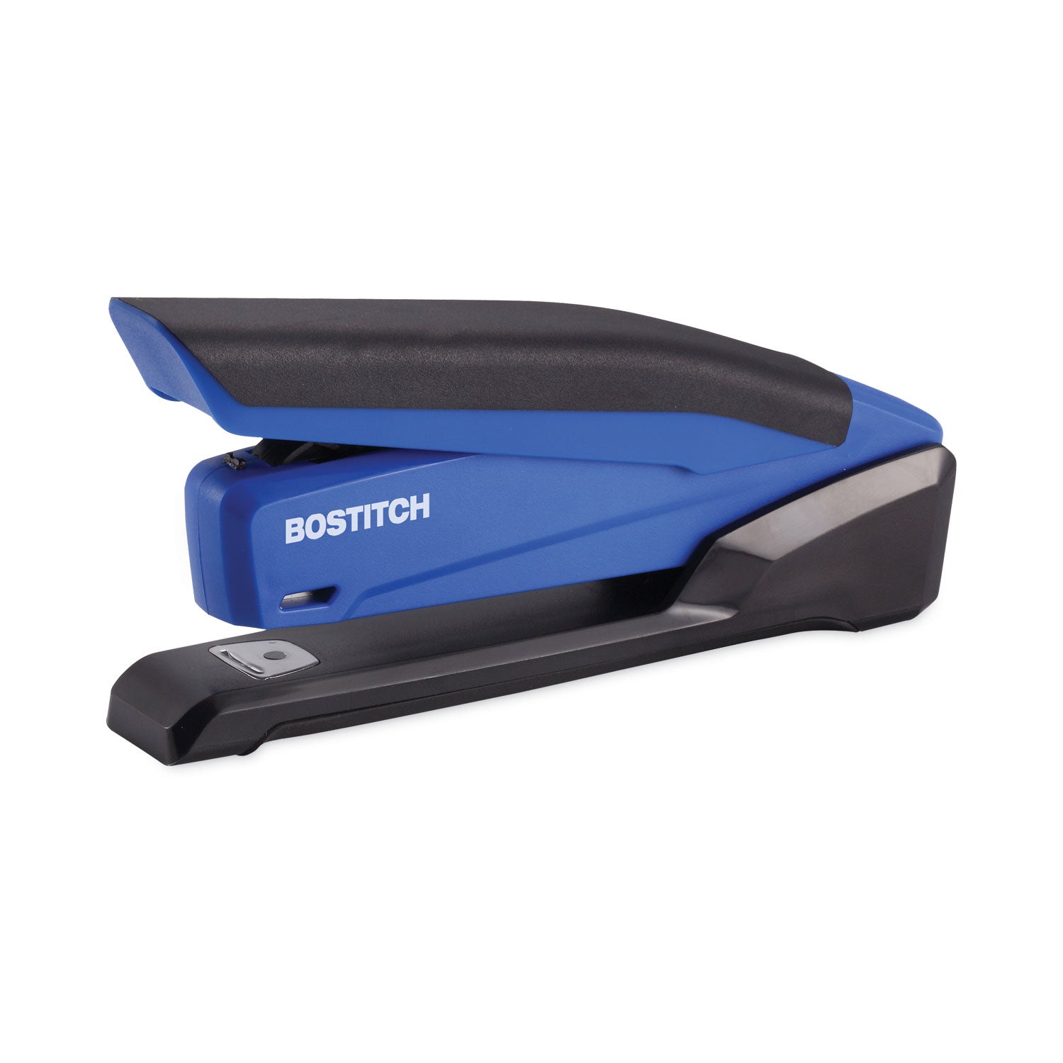 InPower One-Finger 3-in-1 Desktop Stapler with Antimicrobial Protection, 20-Sheet Capacity, Blue/Black -