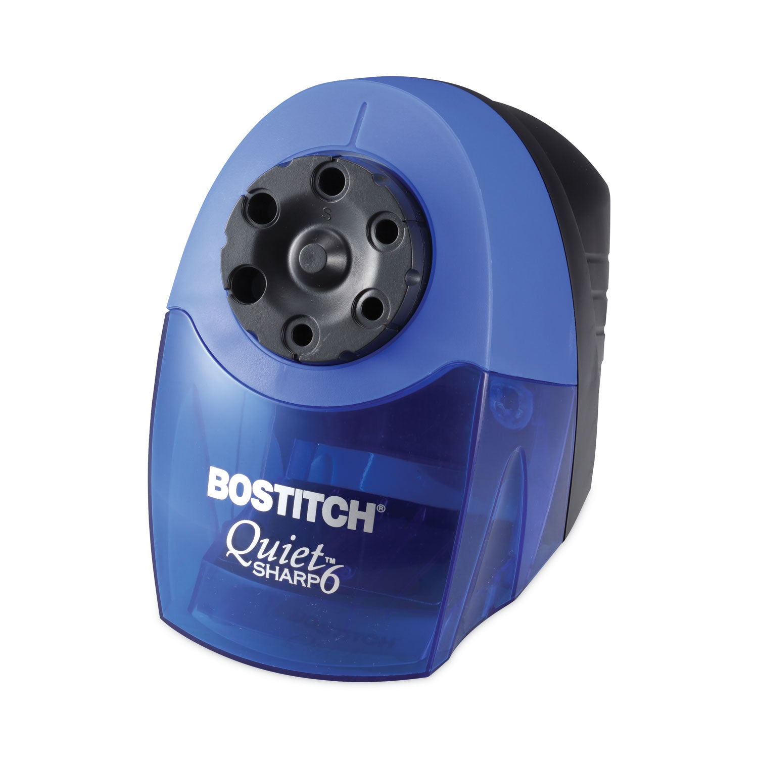 QuietSharp 6 Classroom Electric Pencil Sharpener, AC-Powered, 6.13 x 10.69 x 9, Blue -