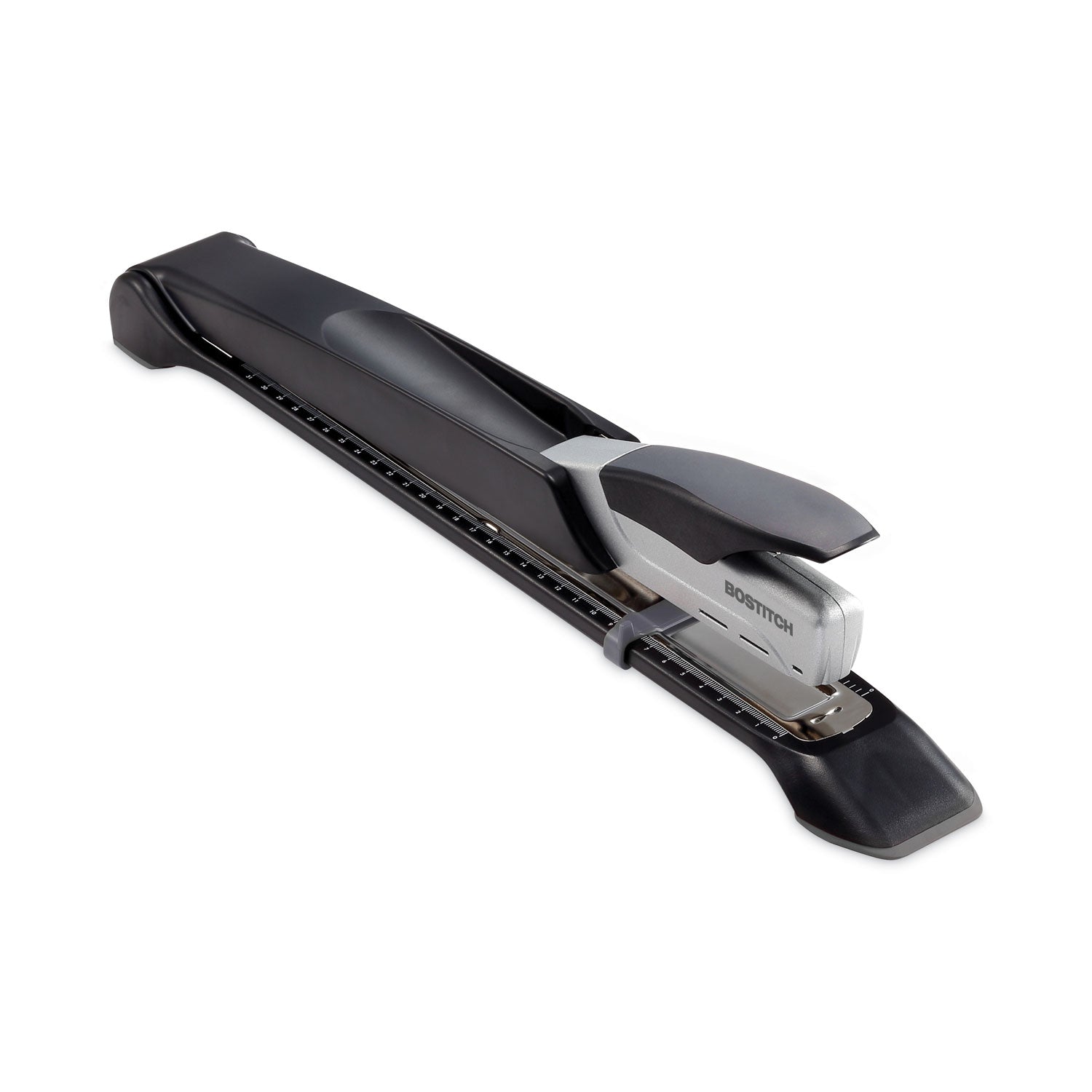 Long Reach Stapler, 25-Sheet Capacity, 12" Throat, Black/Silver -