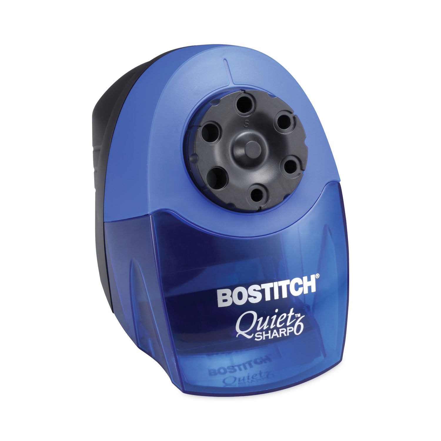 QuietSharp 6 Classroom Electric Pencil Sharpener, AC-Powered, 6.13 x 10.69 x 9, Blue -