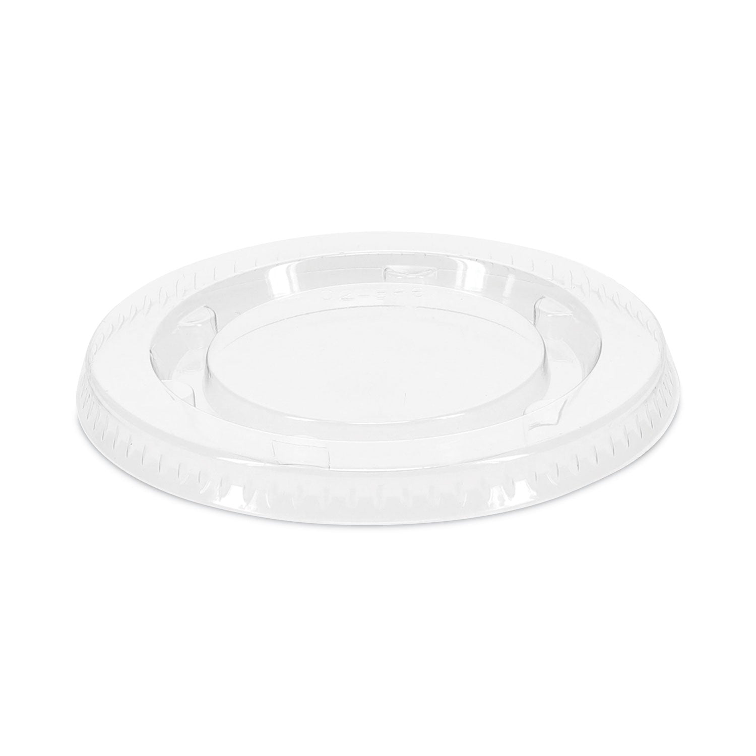 Plastic Portion Cup Lid, Fits 1.5 oz to 2.5 oz Cups, Clear, 100/Pack, 24 Packs/Carton -