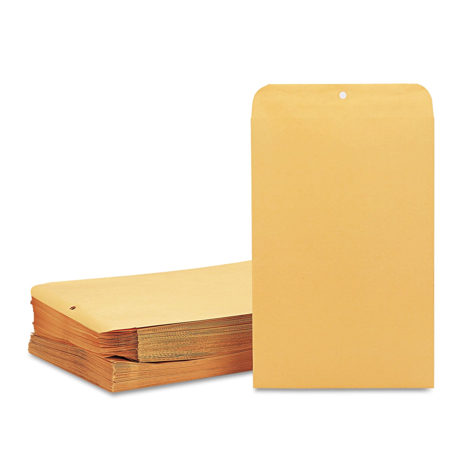 Clasp Envelope, 28 lb Bond Weight Kraft, #98, Square Flap, Clasp/Gummed Closure, 10 x 15, Brown Kraft, 100/Box -