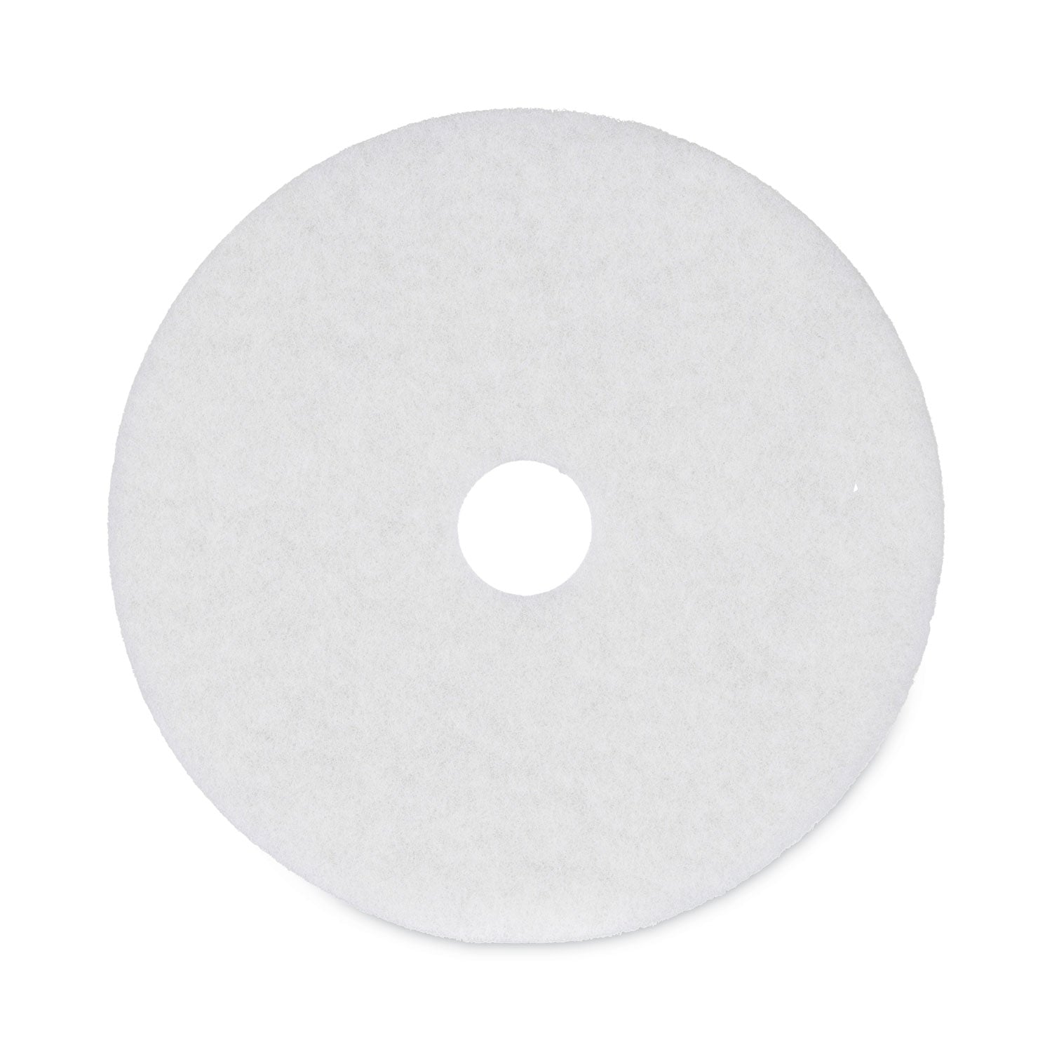 Polishing Floor Pads, 20" Diameter, White, 5/Carton -