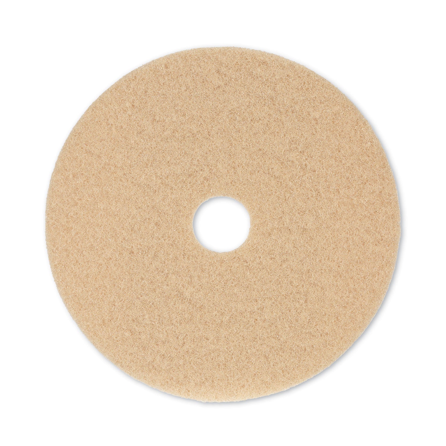 Burnishing Floor Pads, 20" Diameter, Tan, 5/Carton -