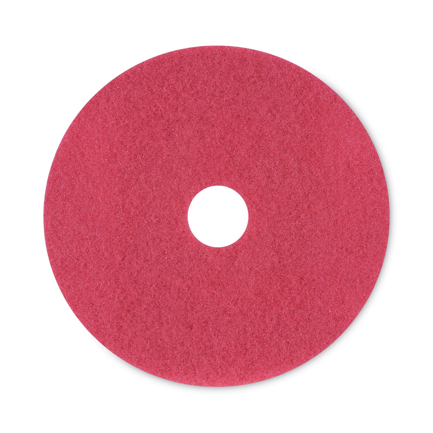 Buffing Floor Pads, 20" Diameter, Red, 5/Carton -