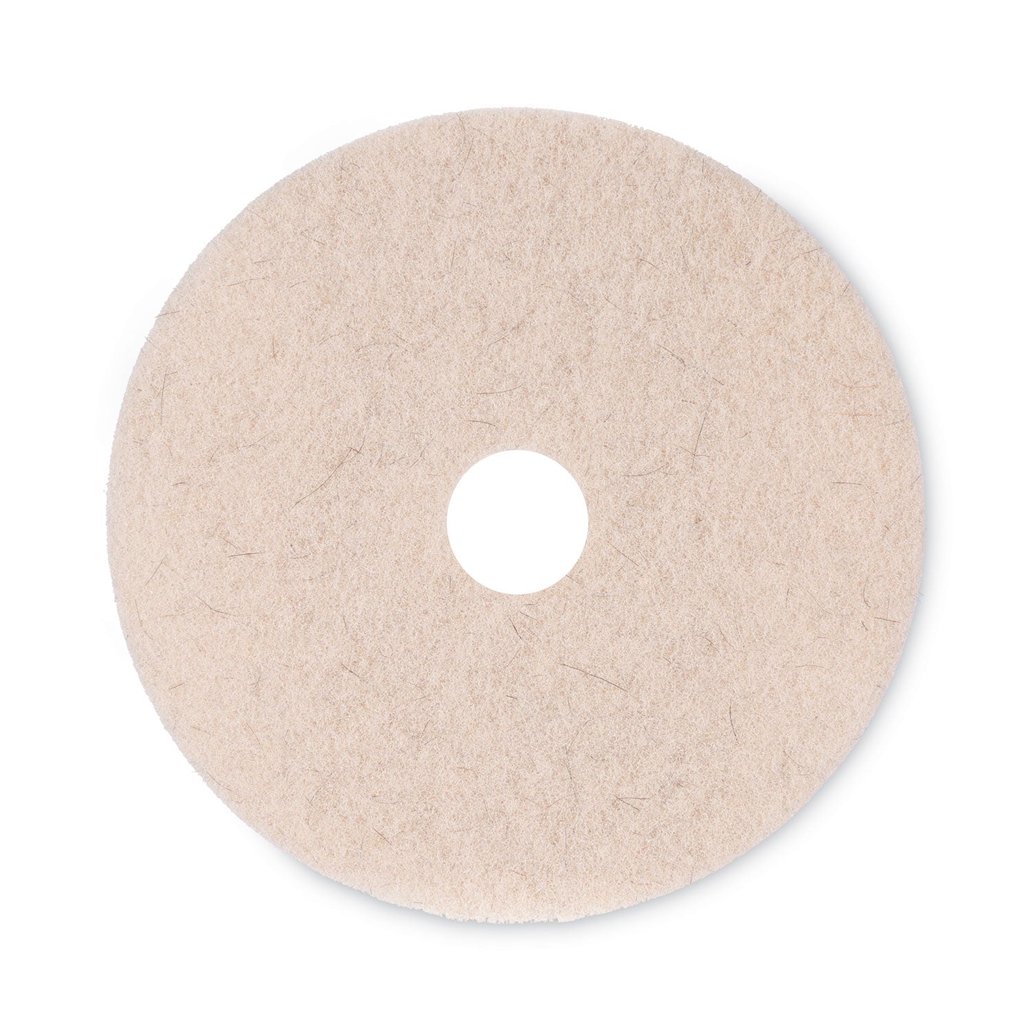 Natural Hog Hair Burnishing Floor Pads, 20" Diameter, Tan, 5/Carton -