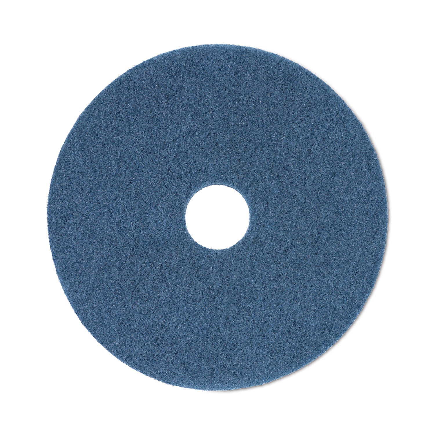 Scrubbing Floor Pads, 20" Diameter, Blue, 5/Carton - 1