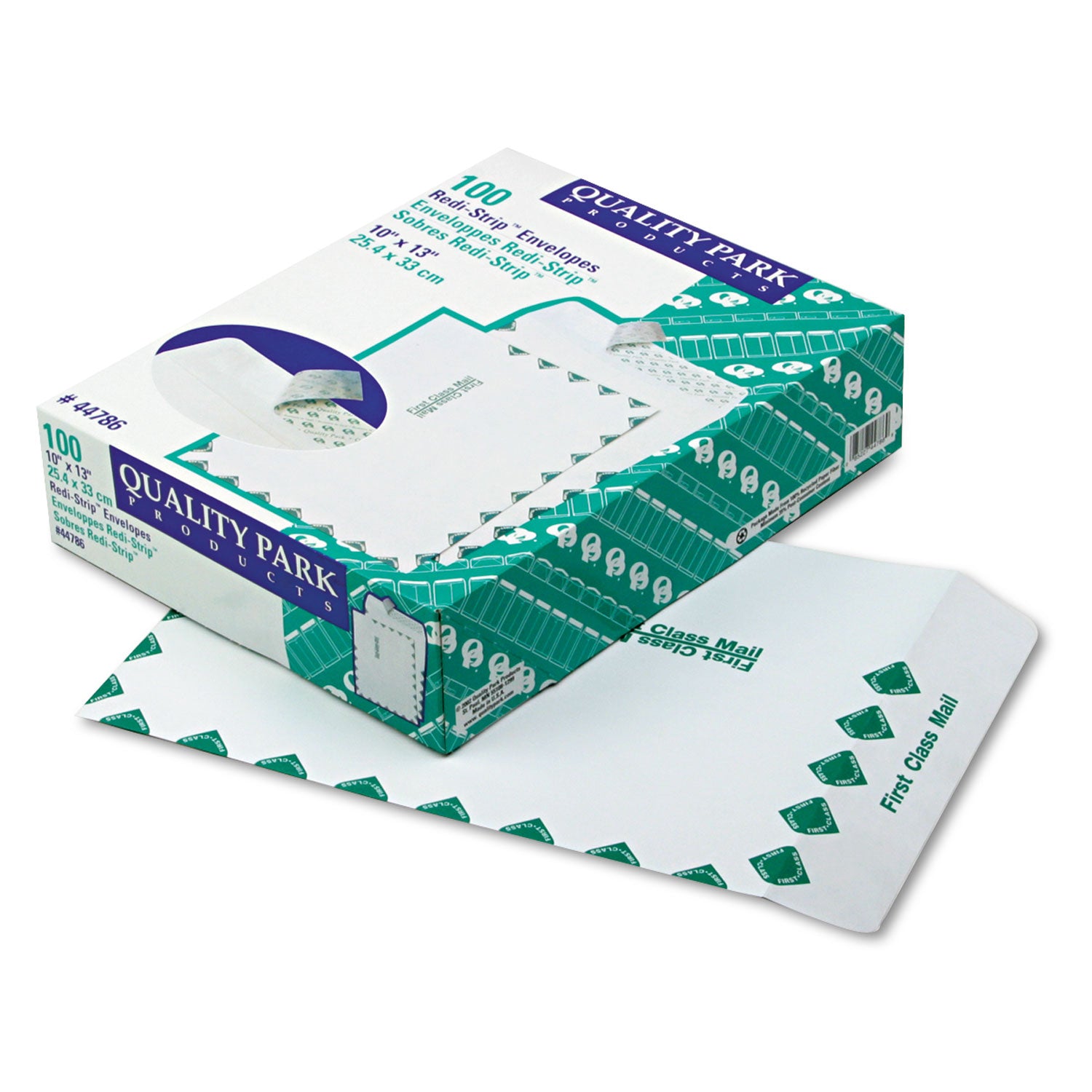 Redi-Strip Catalog Envelope, First Class, #13 1/2, Cheese Blade Flap, Redi-Strip Adhesive Closure, 10 x 13, White, 100/Box -