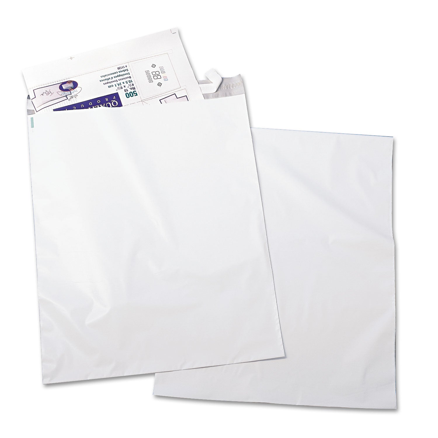 Redi-Strip Poly Mailer, #6, Square Flap, Redi-Strip Adhesive Closure, 14 x 19, White, 100/Pack -