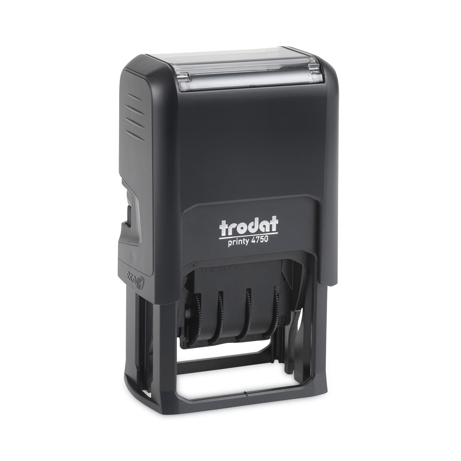Printy Economy 5-in-1 Date Stamp, Self-Inking, 1.63" x 1", Blue/Red -