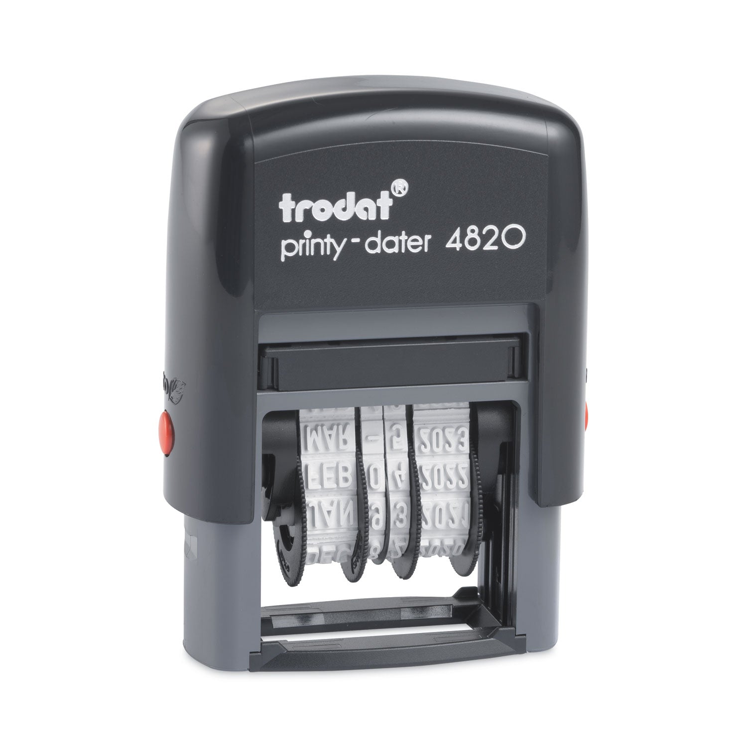 Printy Economy Date Stamp, Self-Inking, 1.63" x 0.38", Black -